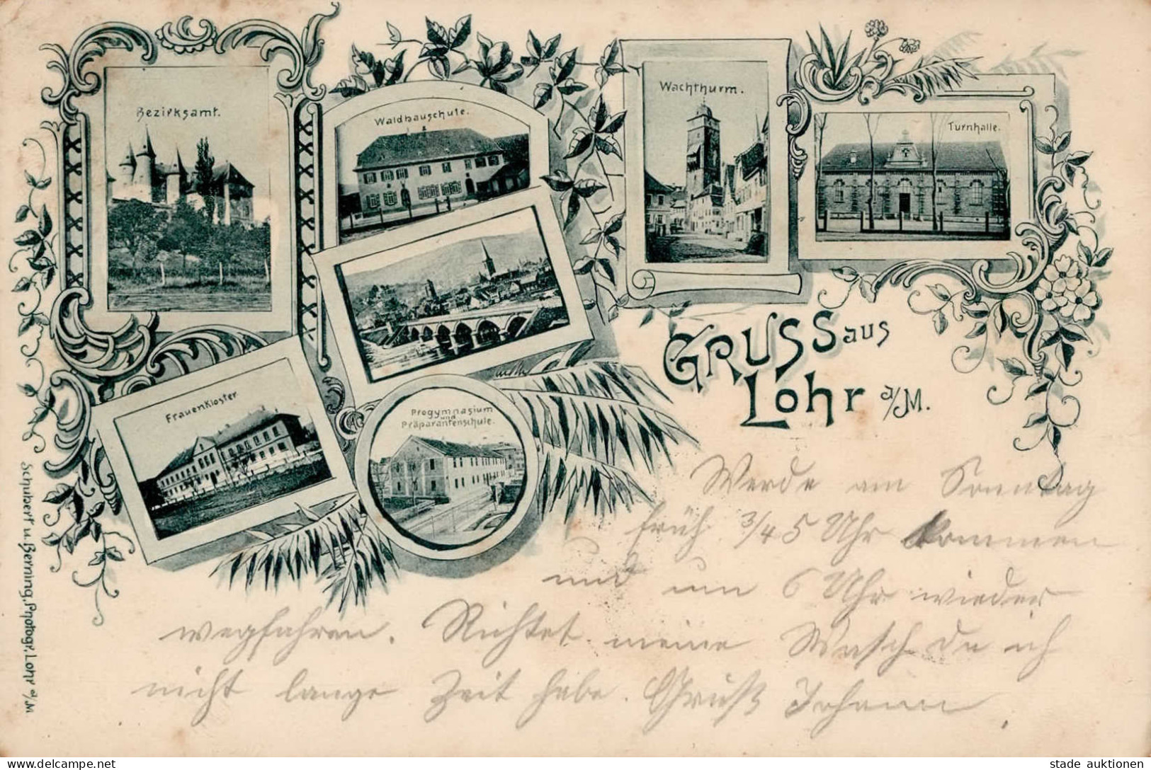 Lohr Am Main (8770) Progymnasium Waldbauschule 1898 II (kleine Stauchung) - Other & Unclassified