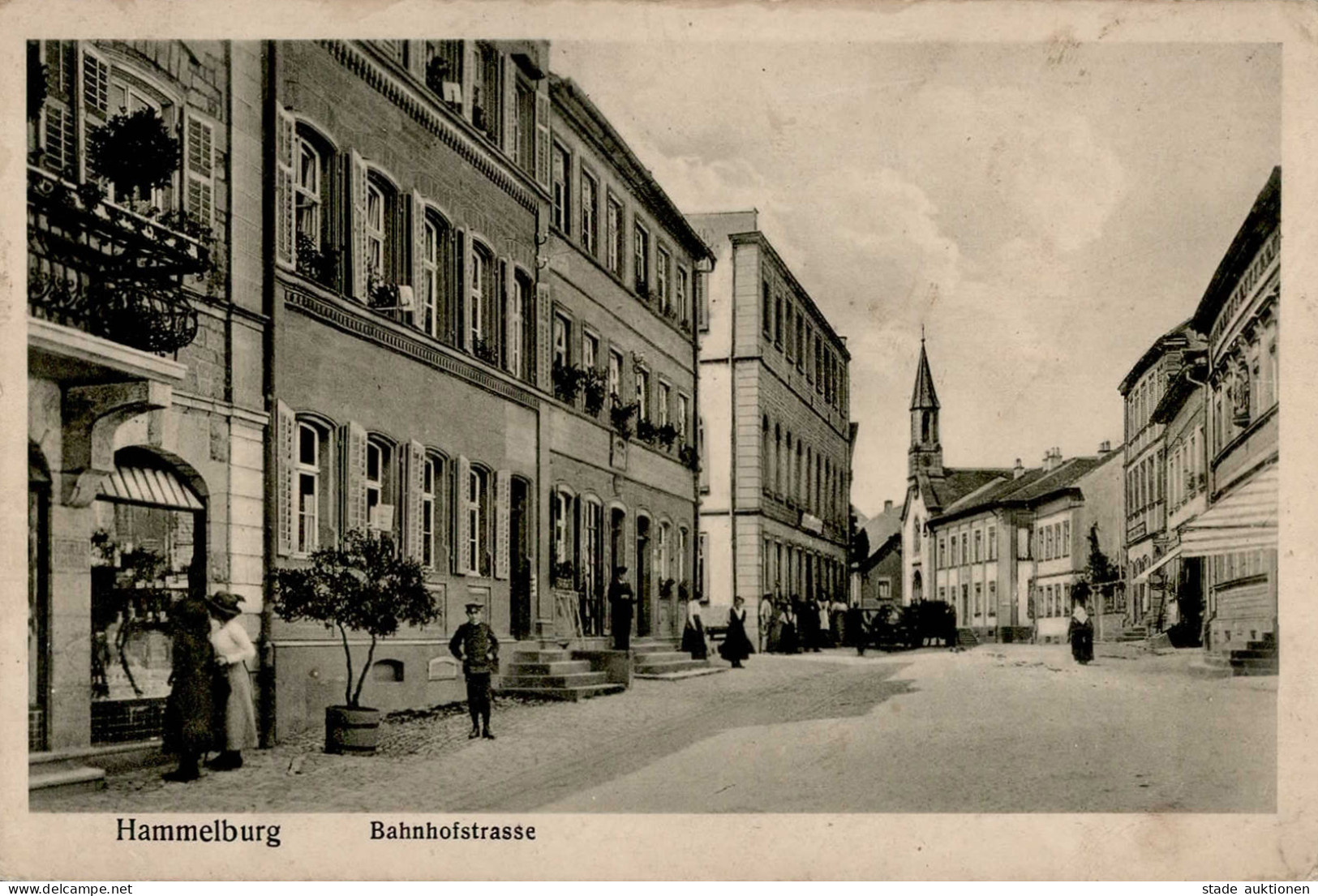 Hammelburg (8783) Bahnhofstrasse 1914 II (Ecken Abgestoßen) - Hammelburg