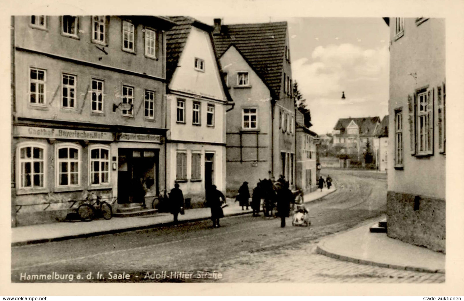 Hammelburg (8783) Gasthaus Bayerischer Hof Adolf Hitlerstrasse WK II I - Hammelburg