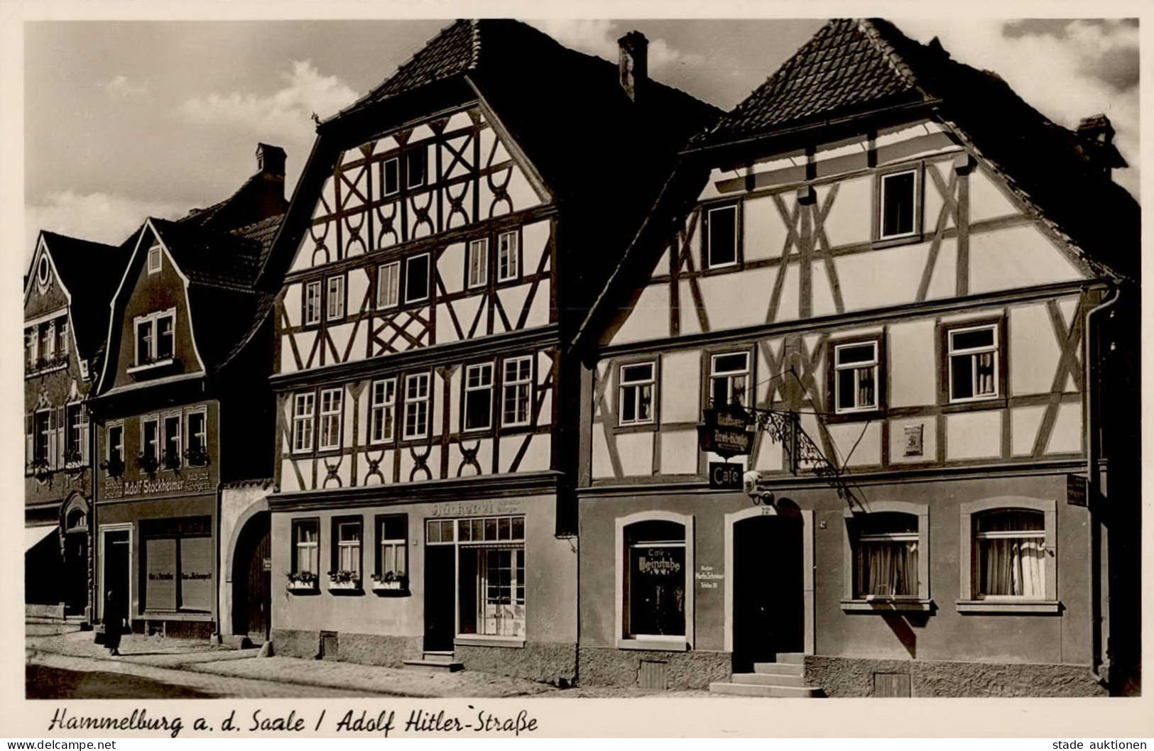 Hammelburg (8783) Gasthaus Drei König Küchengerätehandlung Stockheimer Adolf Hitlerstrasse WK II I - Hammelburg