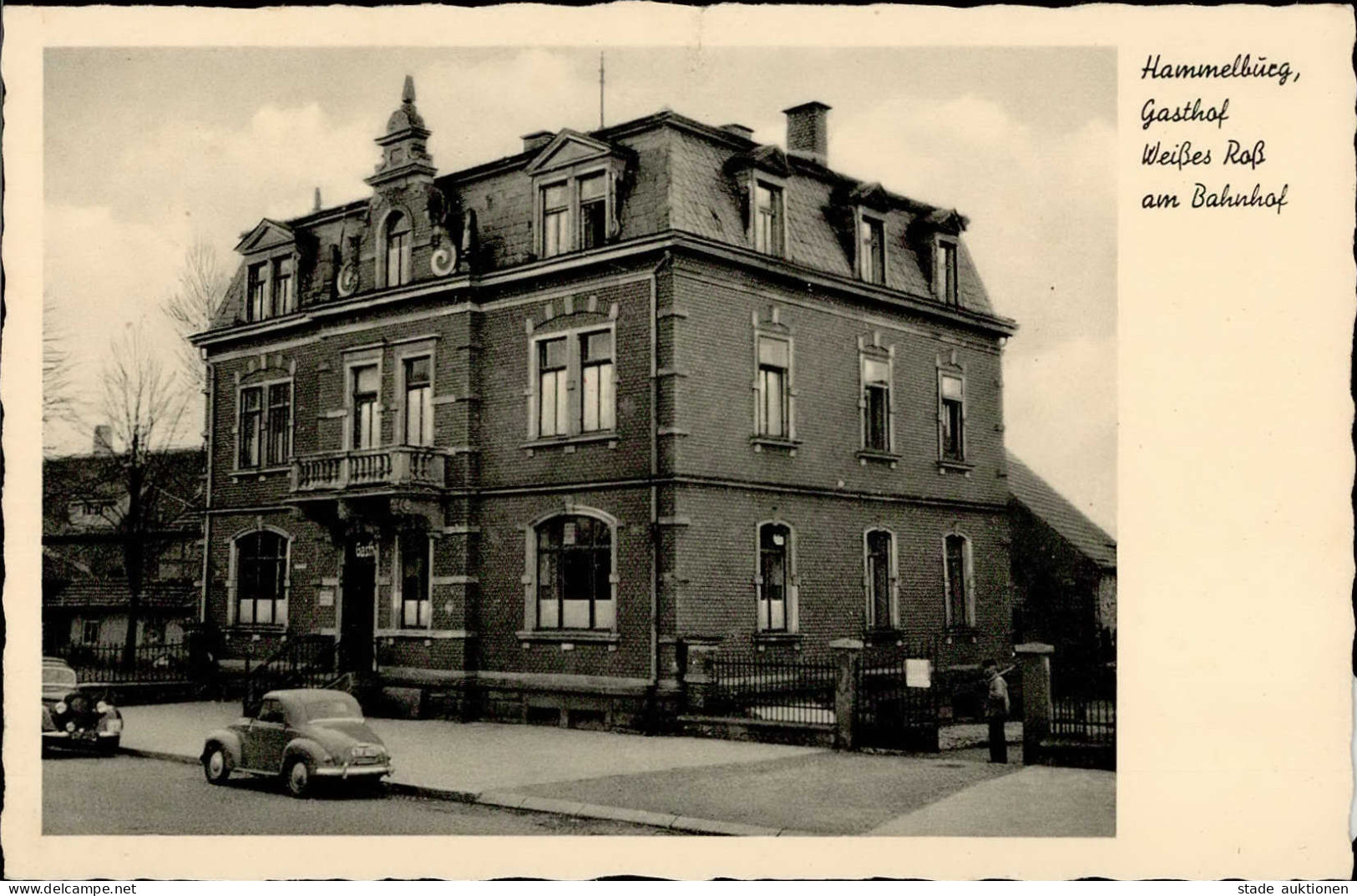 Hammelburg (8783) Gasthaus Weißes Ross Auto II- (repariert) - Hammelburg