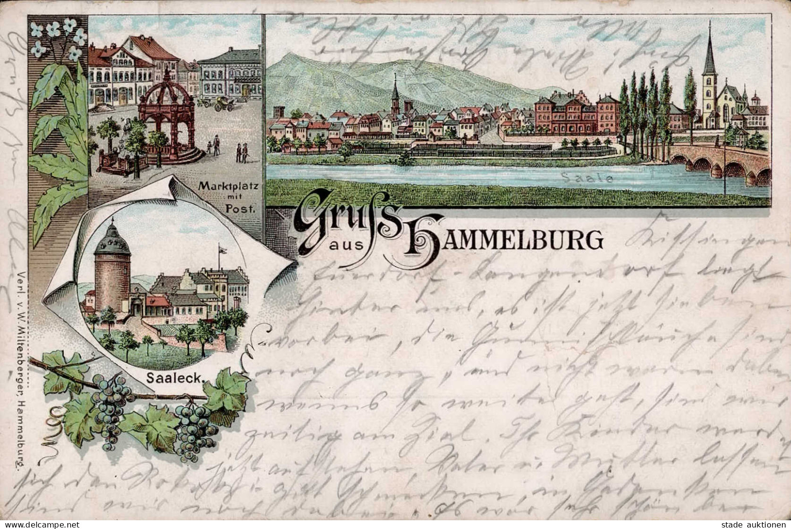 Hammelburg (8783) Postamt 1899 II (Ecken Abgestoßen) - Hammelburg