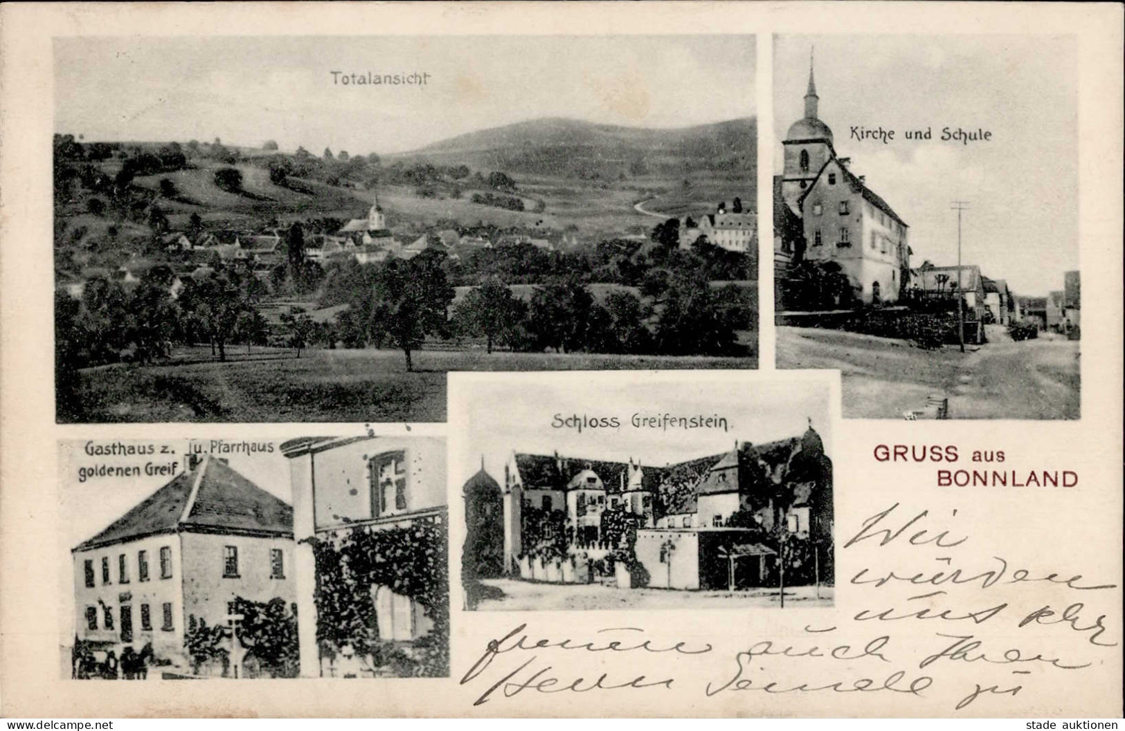 Hammelburg Bonnland (8783) Gasthaus Zum Goldenen Greif Schloss Greifenstein Schule I - Hammelburg