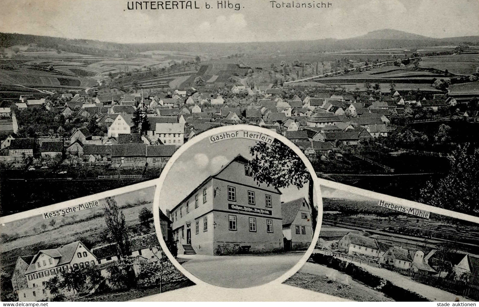 Untererthal (8783) Gasthaus Herrlein 1909 I- - Other & Unclassified