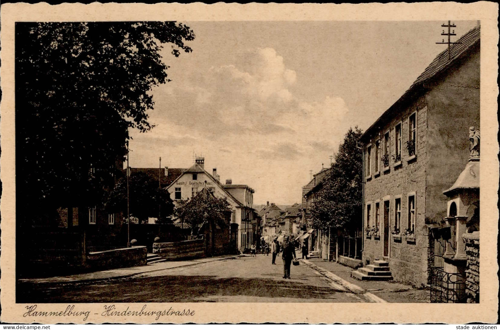 Hammelburg (8783) Hindenburgstrasse Gasthaus Deutsches Haus I- - Hammelburg