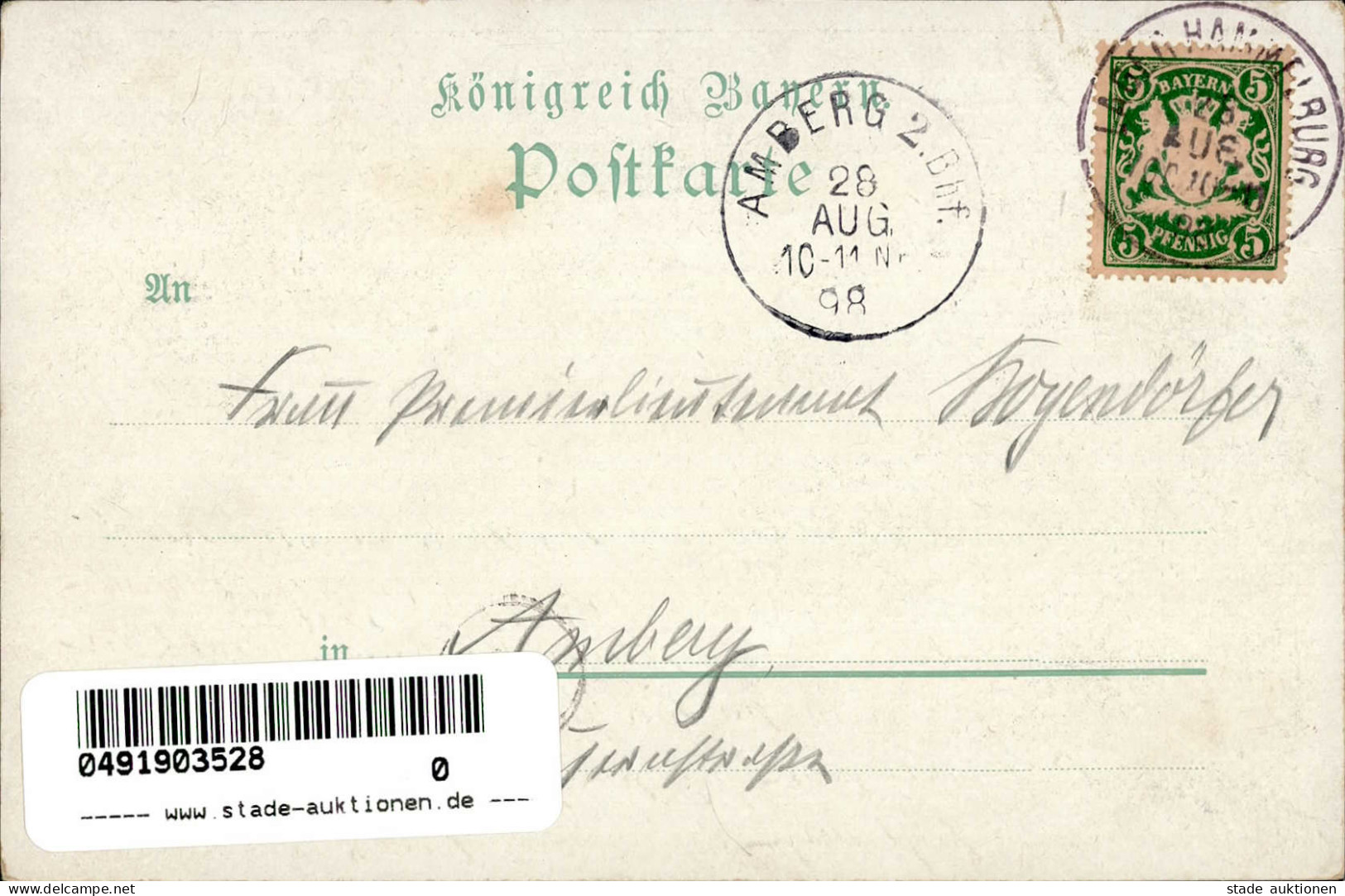 Hammelburg (8783) Marktplatz Postamt Saaleck 1898 I-II (Stauchung) - Hammelburg