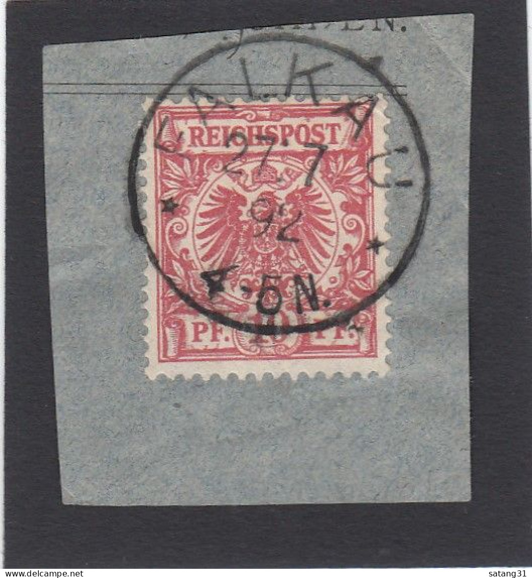 BRIEFMARKE AUF BRIEFAUSSCHNITT MIT  STEMPEL " FALKAU ". - Usati