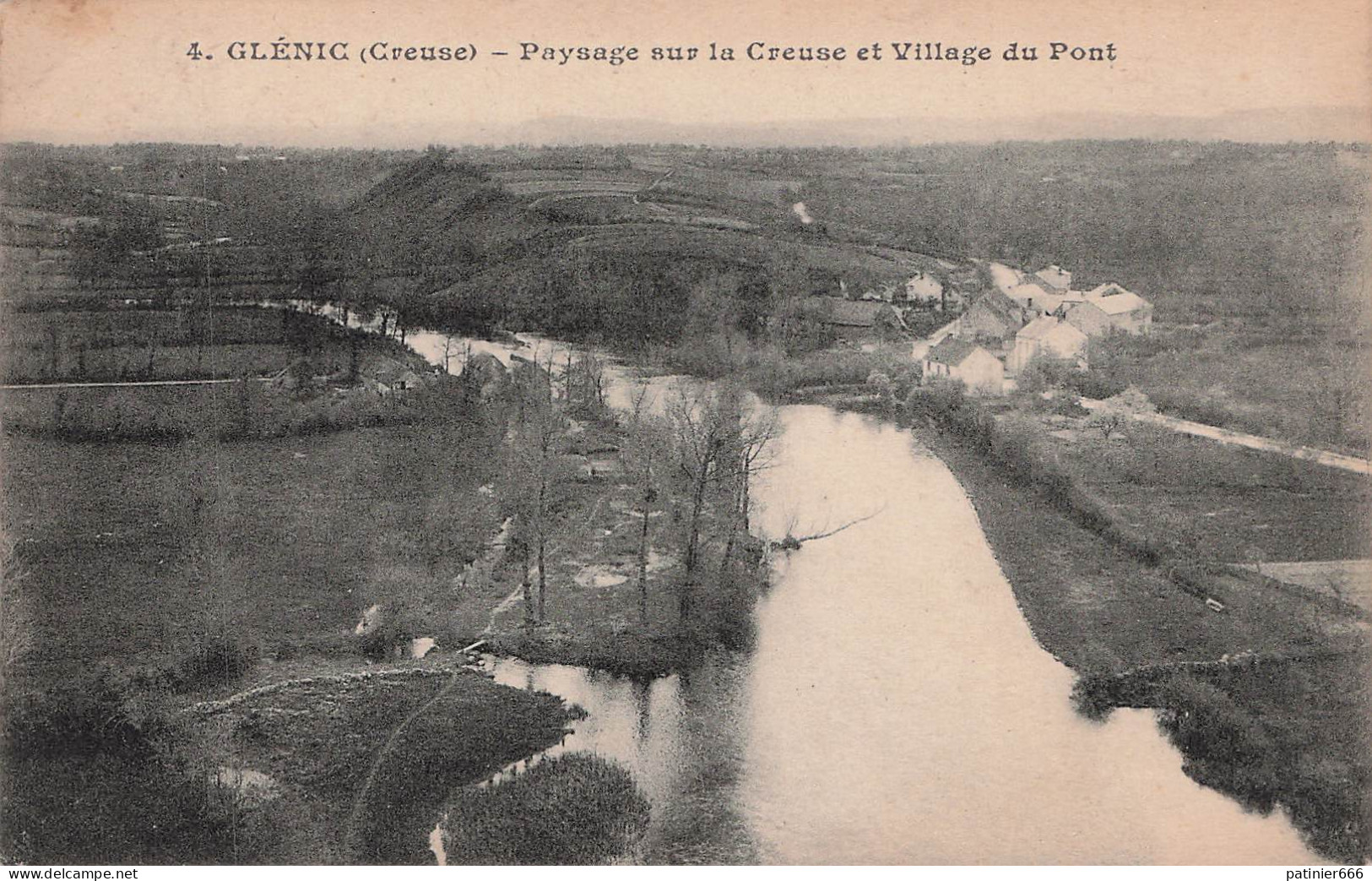 Glenic Paysage Sur La Creuse Et Village Du Pont - Sonstige & Ohne Zuordnung