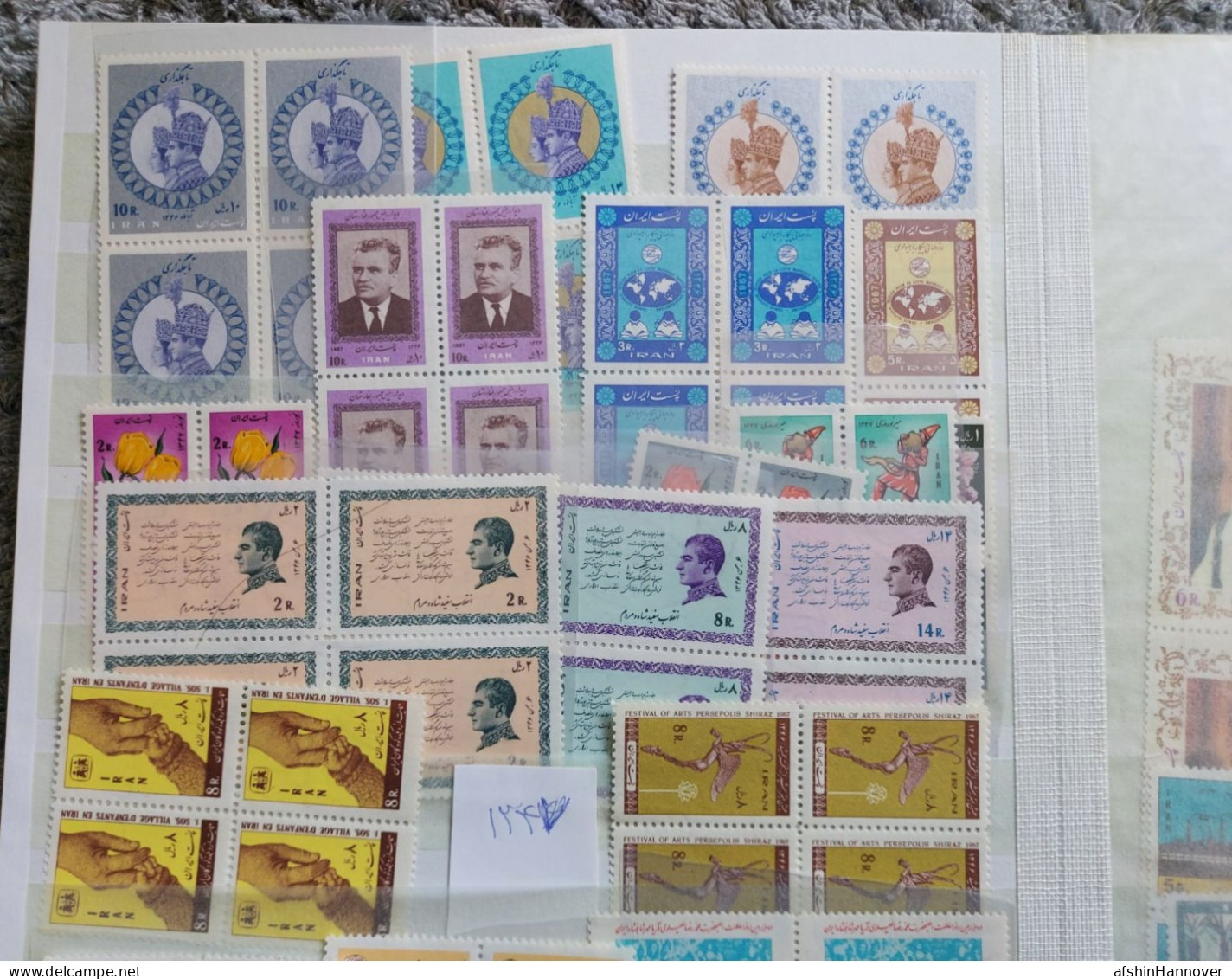 Iran Shah Pahlavi Shah تمام تمبرهای بلوک سال ۱۳۴۶Commemorative Stamps Issued In Year 1346 (21/3/1967-20/3/1968) - Irán