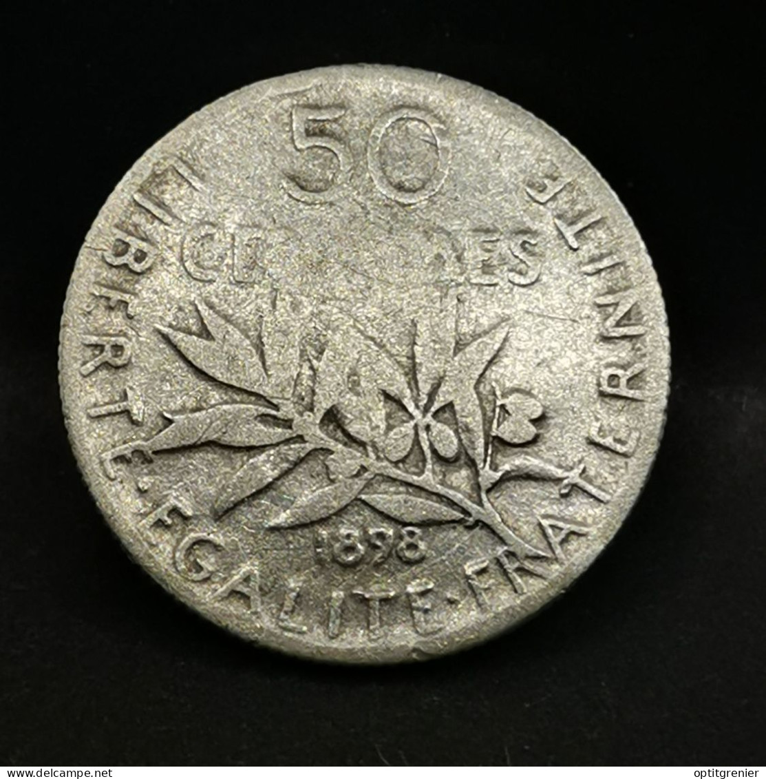 50 CENTIMES SEMEUSE ARGENT 1898 FRANCE / SILVER (Réf. 24425) - 50 Centimes