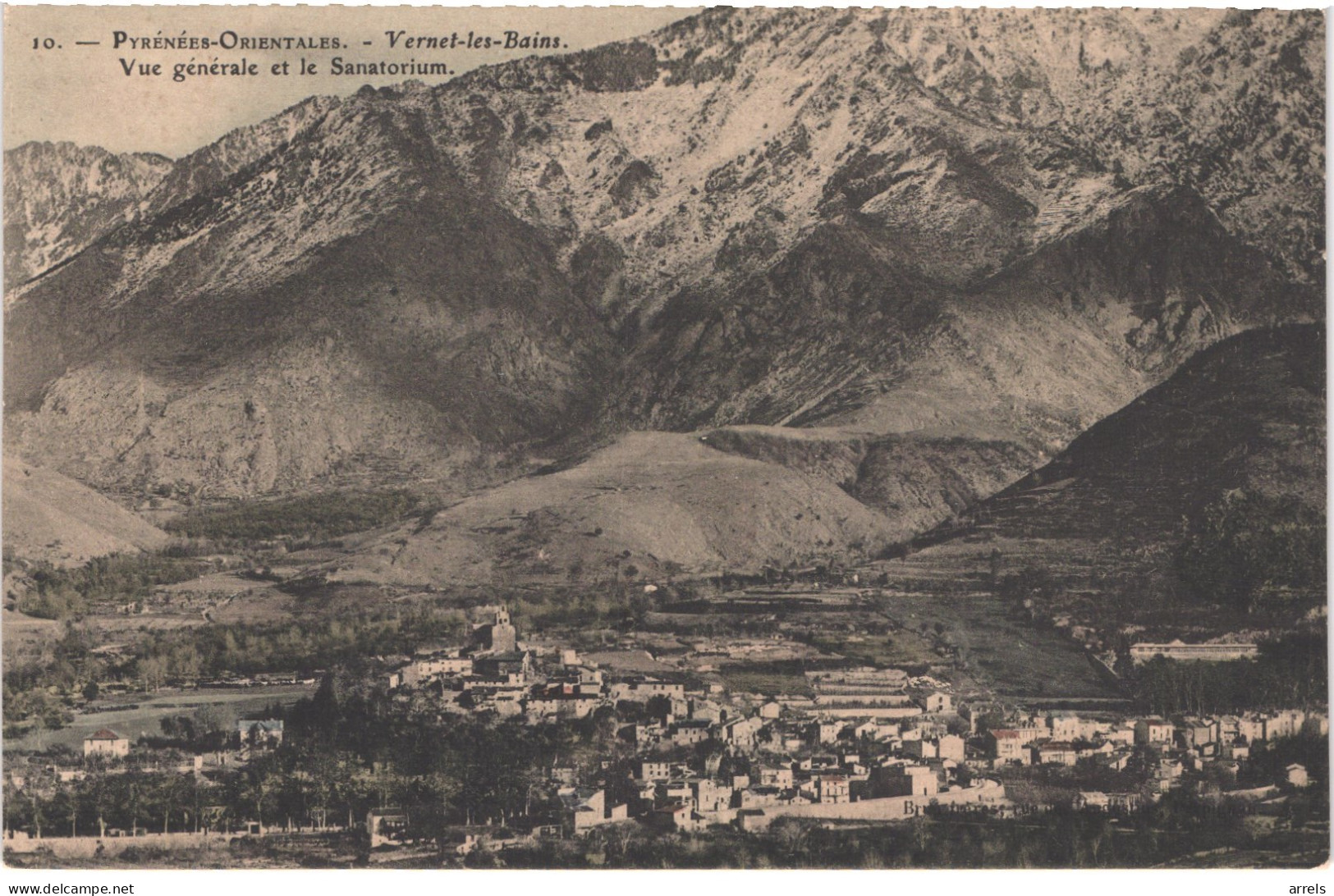 FR66 VERNET LES BAINS - Brun 10 Colorisée - Vue Générale Et Le Sanatorium - Belle - Andere & Zonder Classificatie