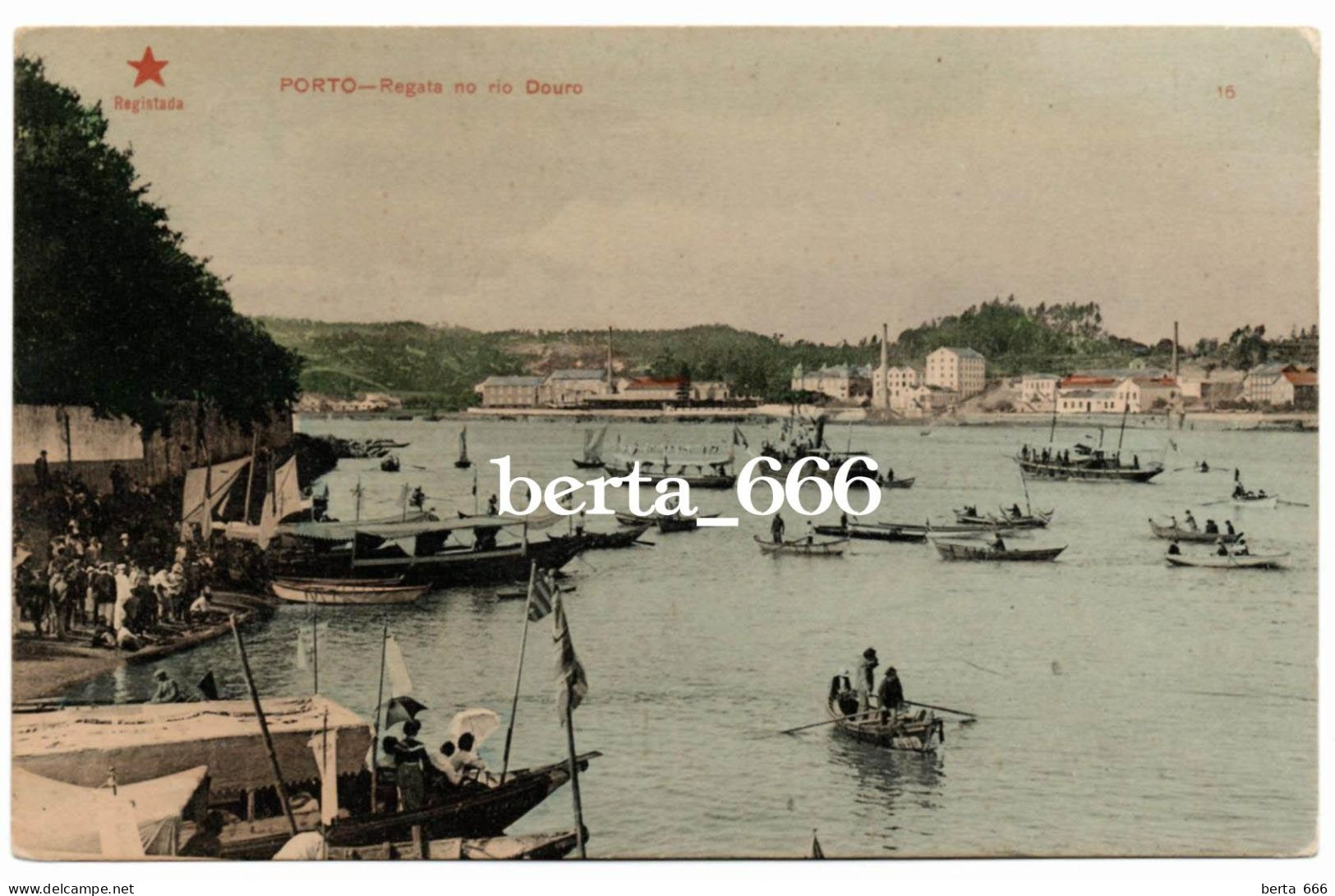 Porto * Regata No Rio Douro * Nº 16 Edição Estrela Vermelha * Circulado 1919 - Porto