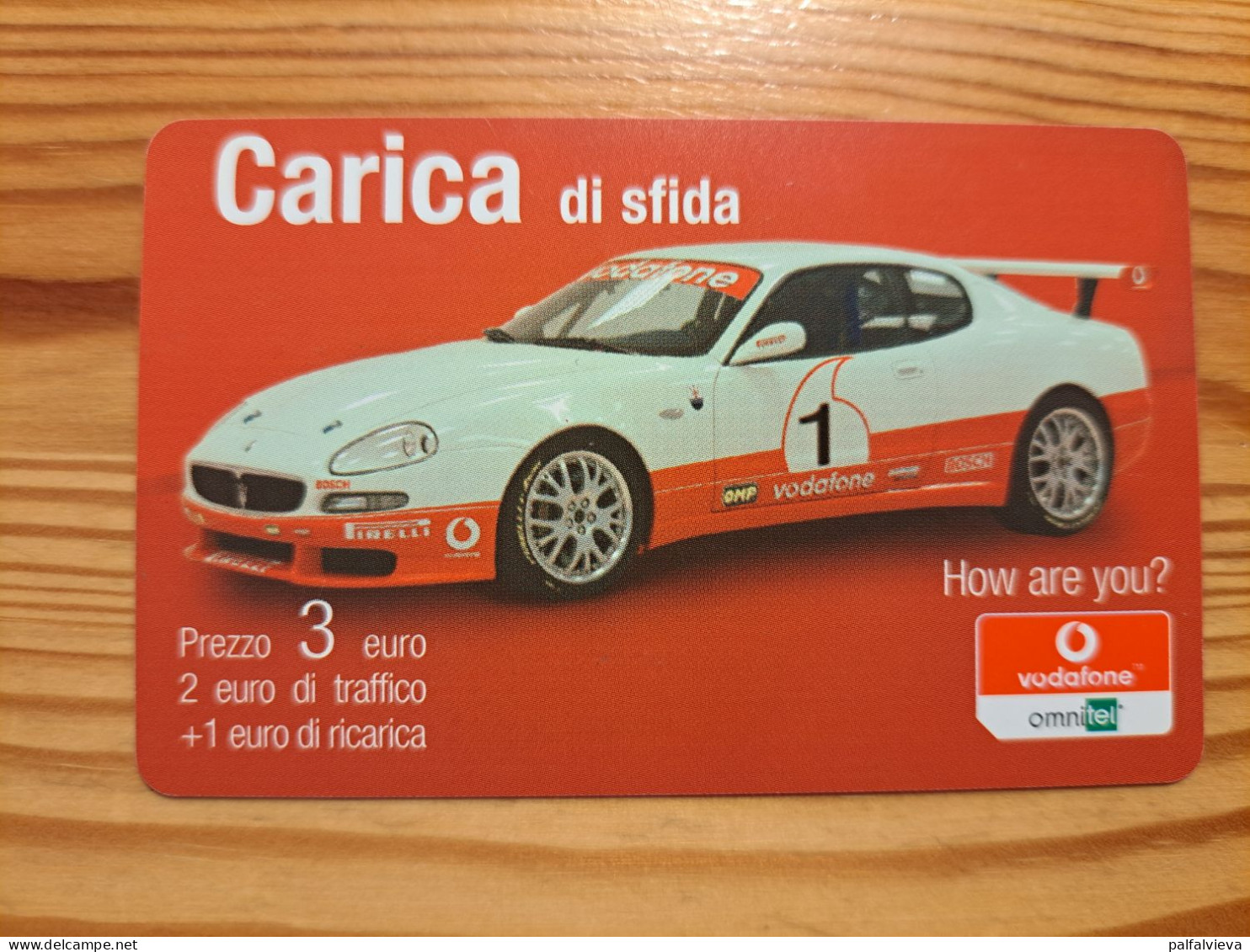 Prepaid Phonecard Italy, Vodafone - Car - GSM-Kaarten, Aanvulling & Voorafbetaald