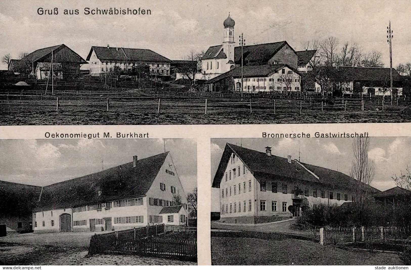 Schwäbishofen (8956) Ökonomiegut Burkhart Bronnersches Gasthaus I- - Other & Unclassified