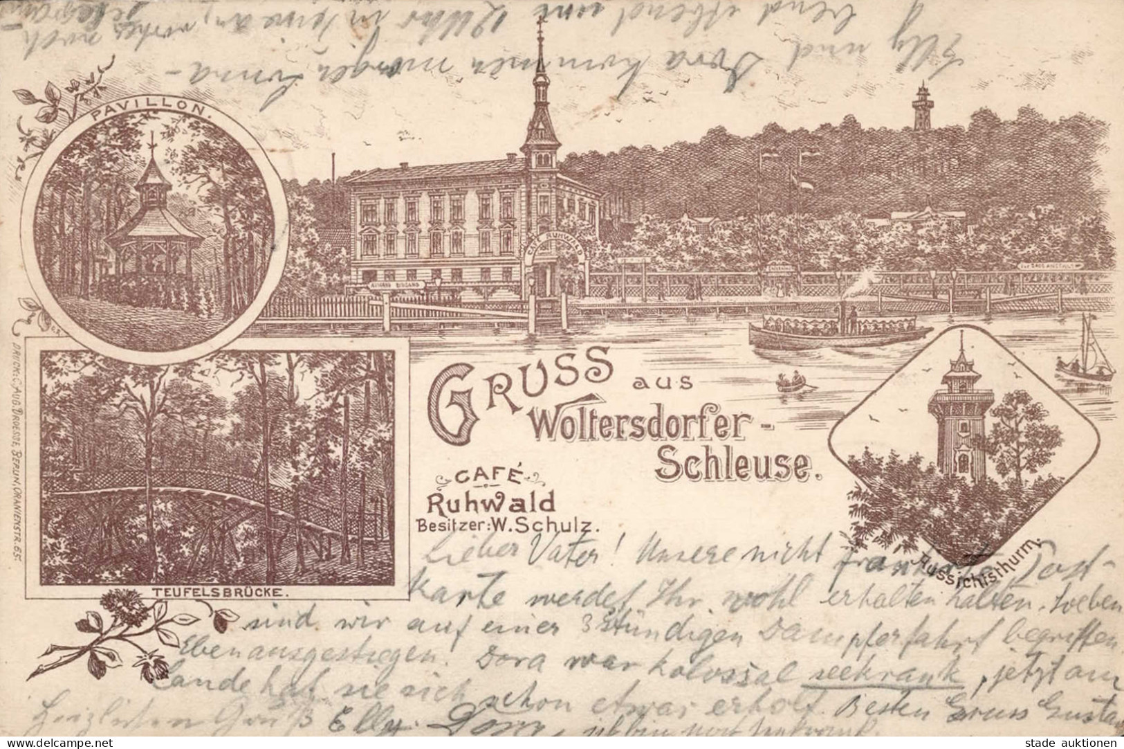 Woltersdorf (o-1255) Vorläufer 1896 Cafe Ruhwald I-II - Autres & Non Classés