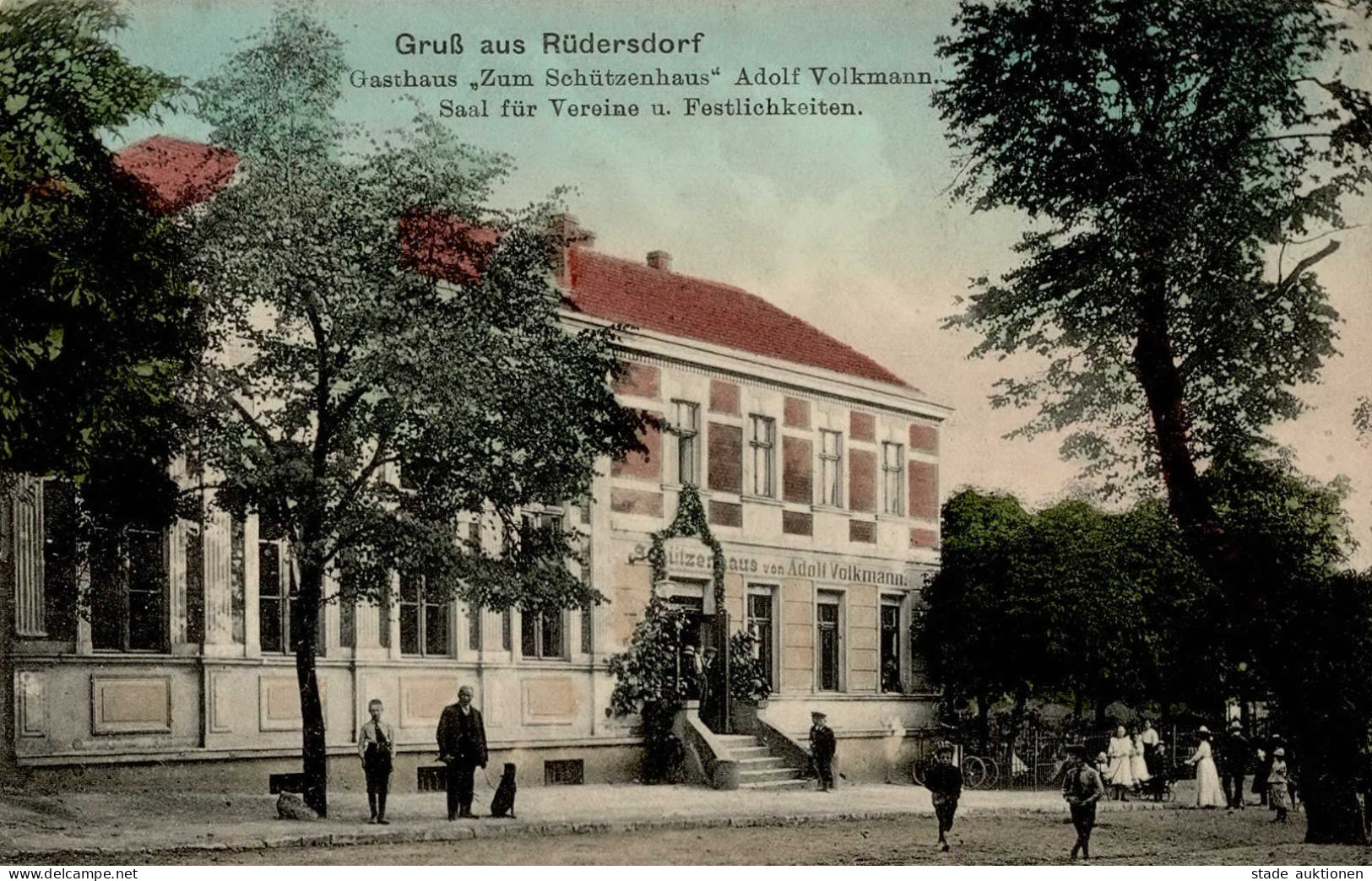 Rüdersdorf (o-1253) Gasthaus Zum Schützenhaus 1912 I- - Other & Unclassified