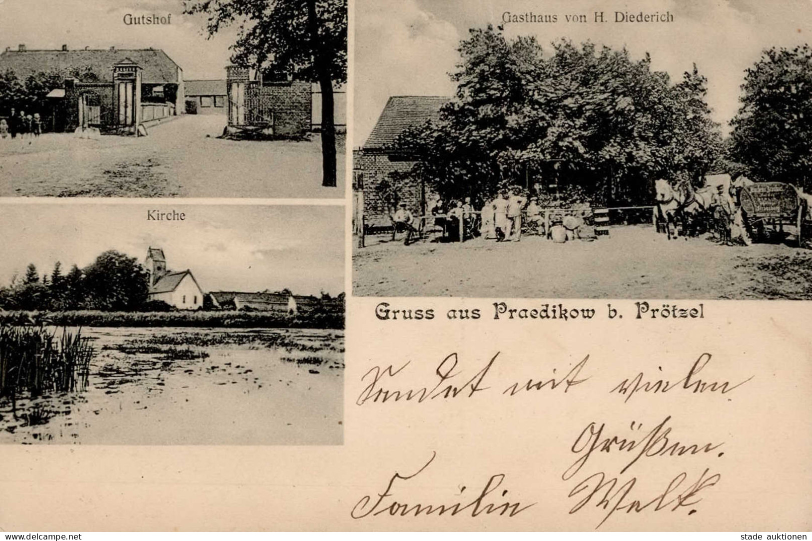 Prädikow (o-1261) Gasthaus Diederich 1907 I-II - Other & Unclassified