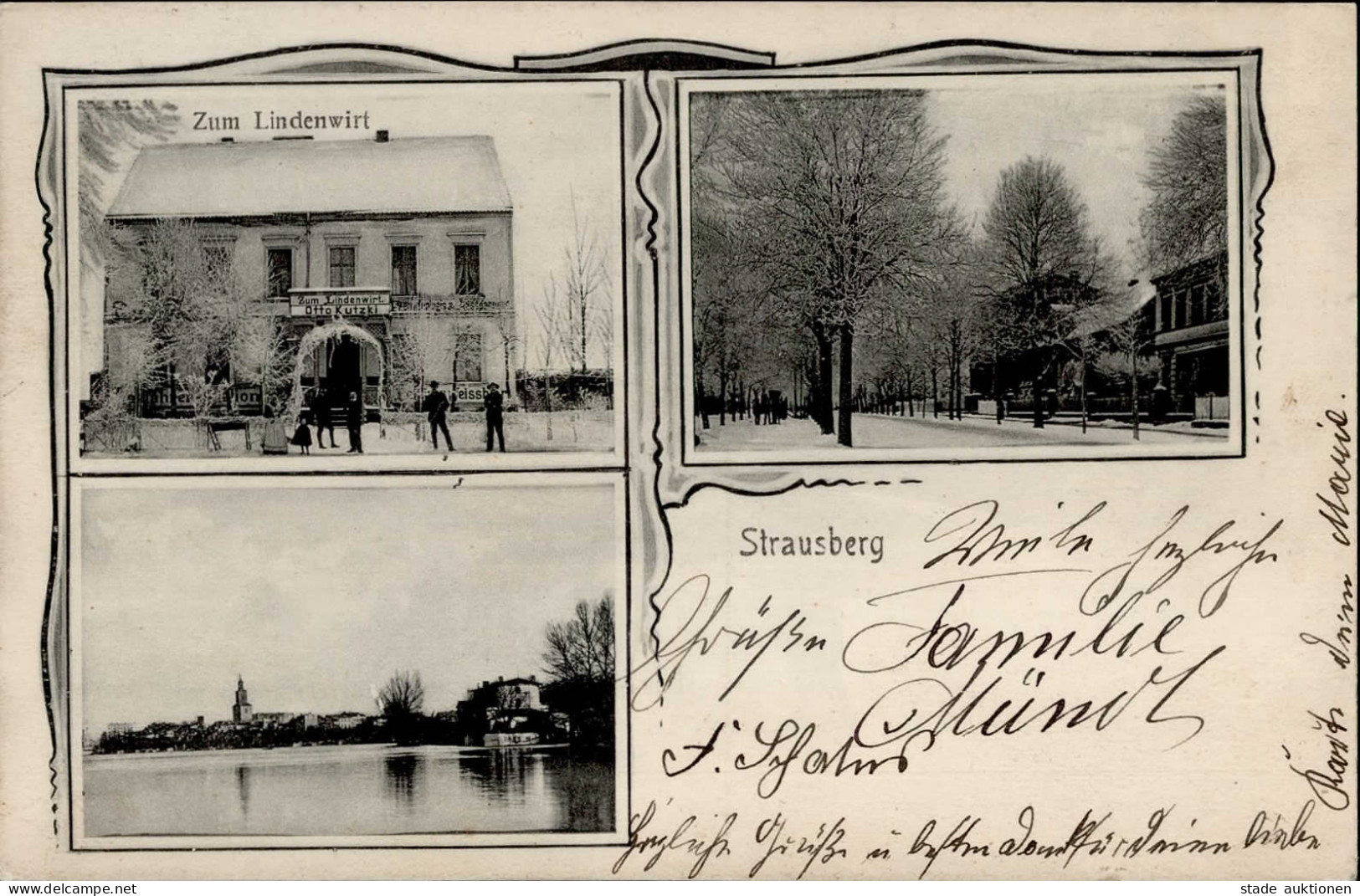 Strausberg (o-1260) Gasthaus Zum Lindenwirt 1913 I- - Other & Unclassified