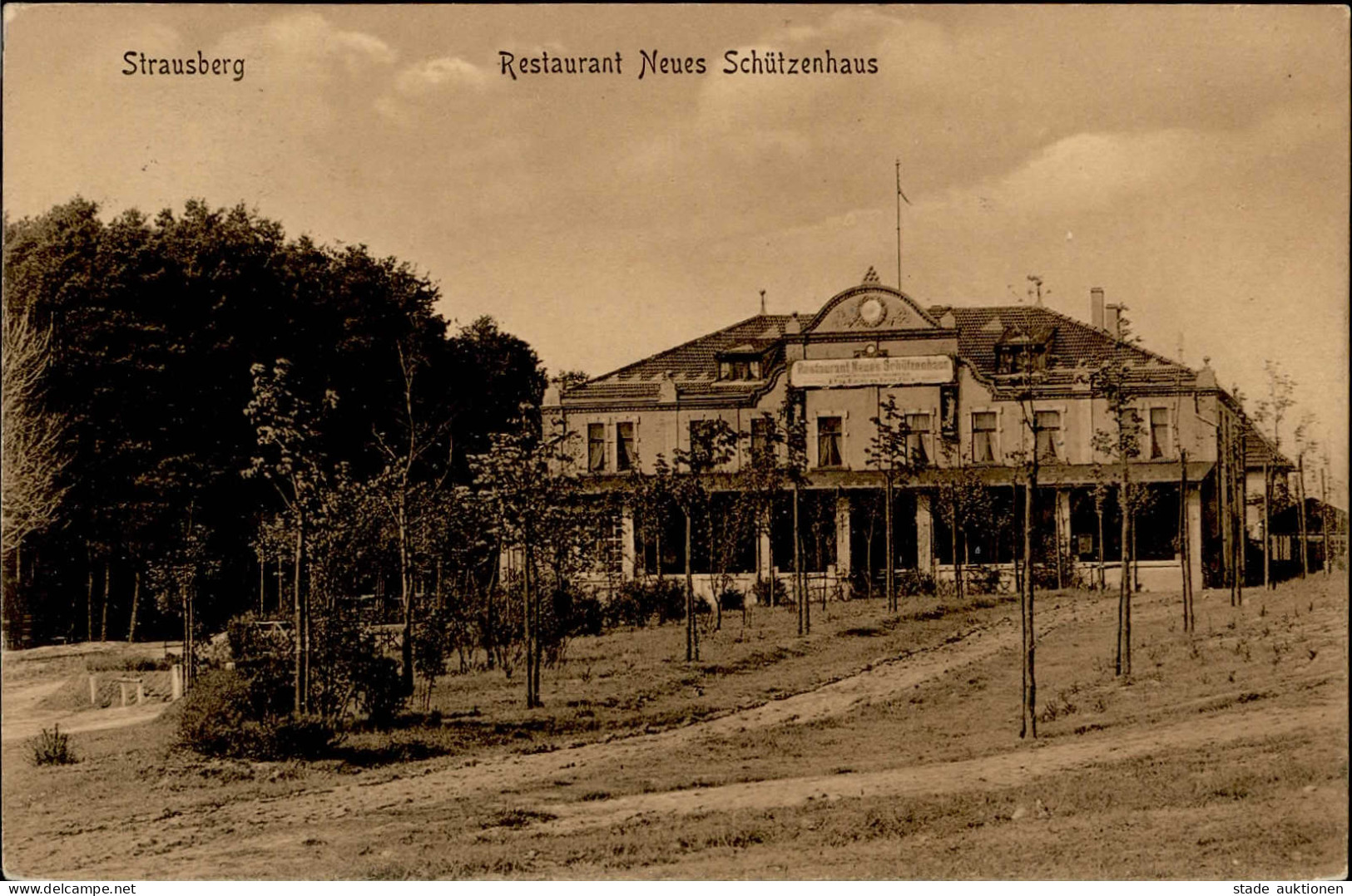 Strausberg (o-1260) Gasthaus Neues Schützenhaus 1915 I- - Other & Unclassified