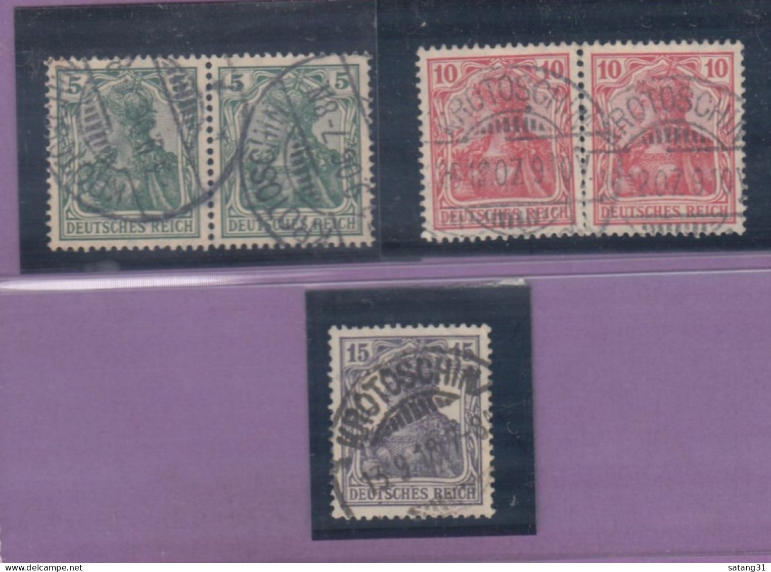 BRIEFMARKEN  MIT  STEMPEL " KROTOSCHIN " (KROTOSZYN,POLEN). - Used Stamps