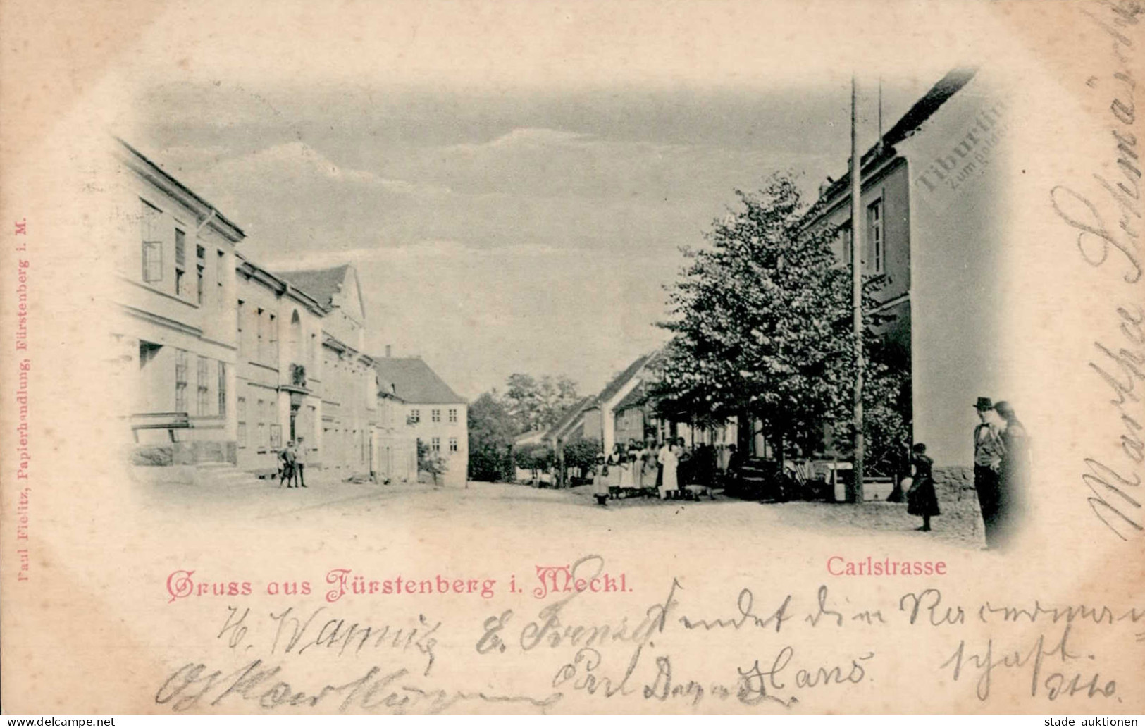 Fürstenberg (o-1432) Carl-Strasse 1900 II (Albumspuren) - Other & Unclassified