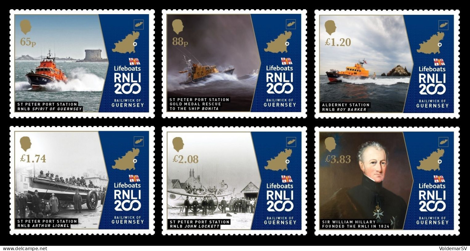 Guernsey 2024 Mih. 1998/2003 Royal National Lifeboat Institution (RNLI). Ships MNH ** - Guernsey