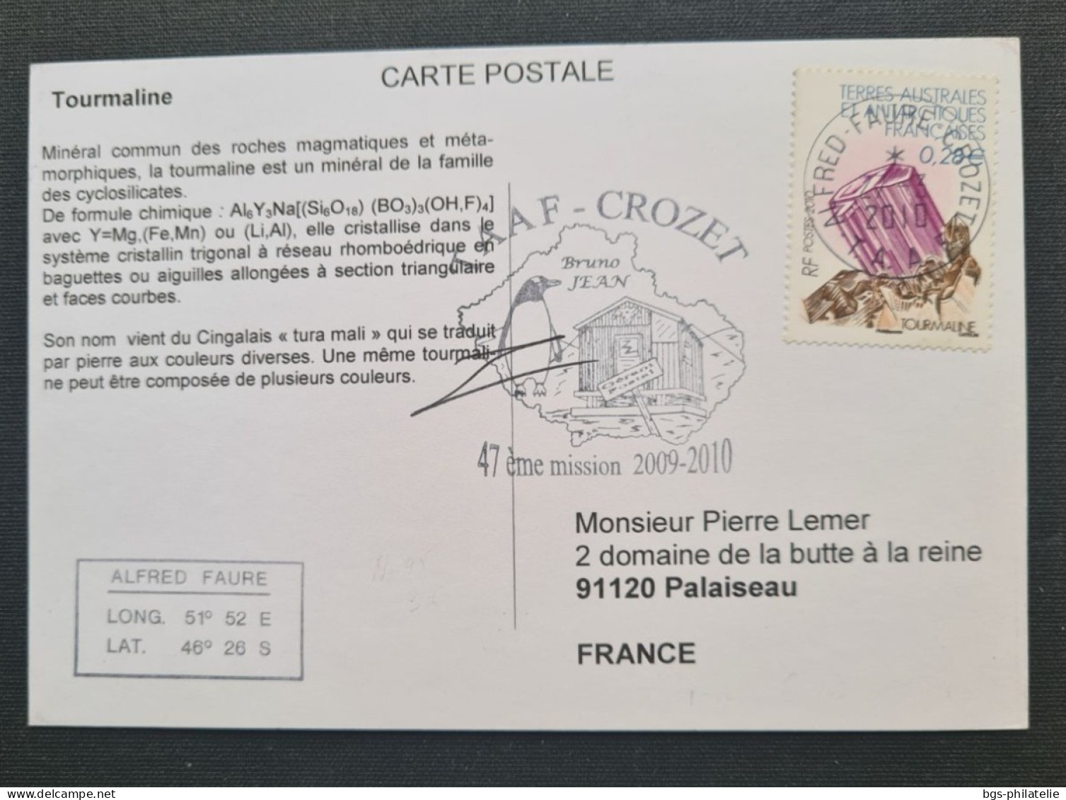 TAAF, Timbre Numéro 556 Oblitéré De CROZET  Le 27/3/2010. - Storia Postale