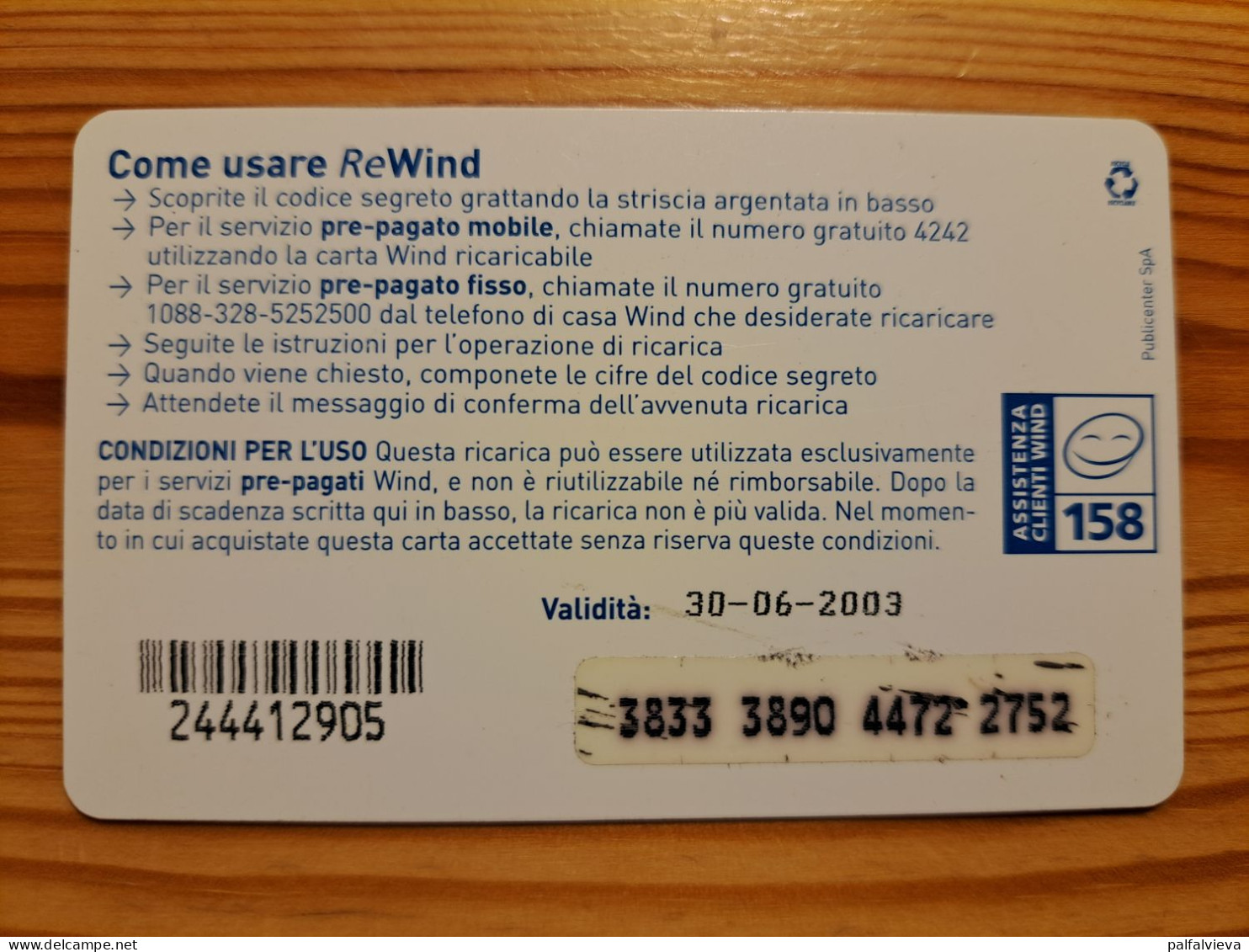 Prepaid Phonecard Italy, Wind - Painting, Picasso - GSM-Kaarten, Aanvulling & Voorafbetaald