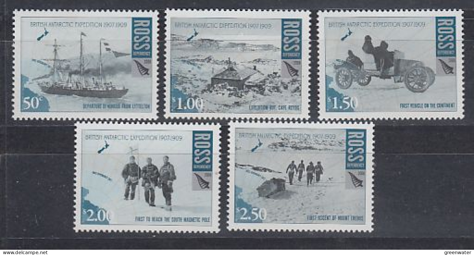 Ross Dependency 2008 British Antarctic Expedition 5v ** Mnh (59653) - Ungebraucht