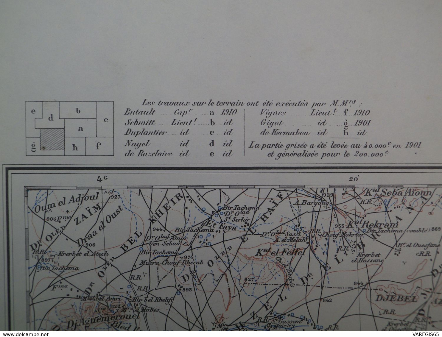 ENVIRONS DE BATNA - ZONES INTERDITES - ALGERIE 1/20.000e - Edit 1955 - MINISTERE DES TRAVAUX PUBLIQUES ET DES TRANSPORTS - Mapas Geográficas