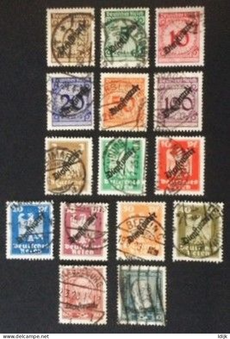 1923 Dienstmarken Mit Schlangenfoermigem Aufdruck Satz Mi. 99 - 104 + Satz Mi. 105 - 113 - Officials