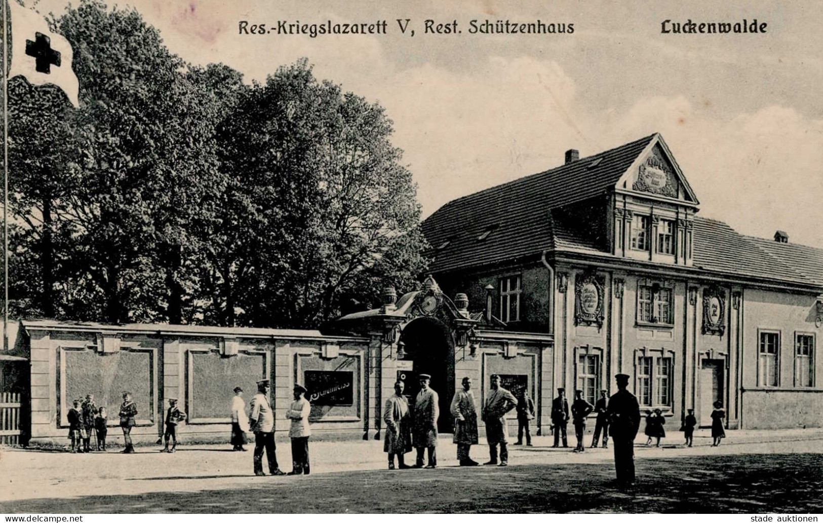 Luckenwalde (o-1710) Gasthaus Zum Schützenhaus Reserve-Kriegslazarett 1916 I- - Other & Unclassified