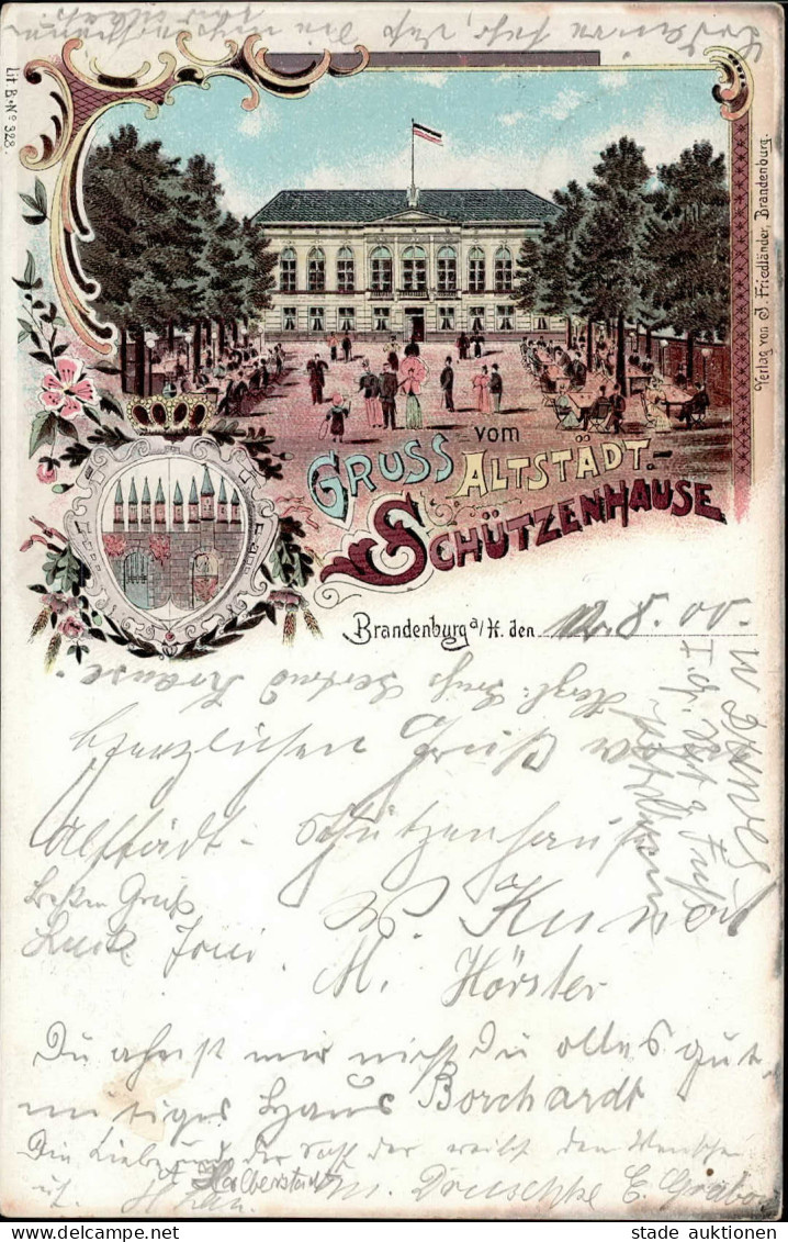Brandenburg (o-1800) Altstädter Schützenhaus 1900 I- - Other & Unclassified