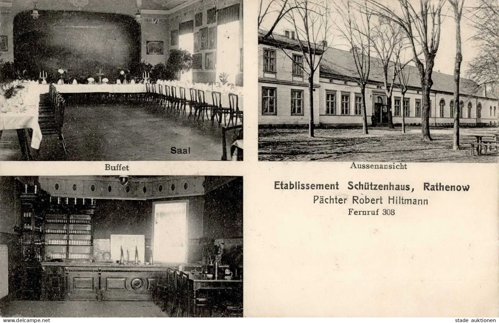 Rathenow (o-1830) Gasthaus Zum Schützenhaus 1915 II (Stauchung) - Other & Unclassified