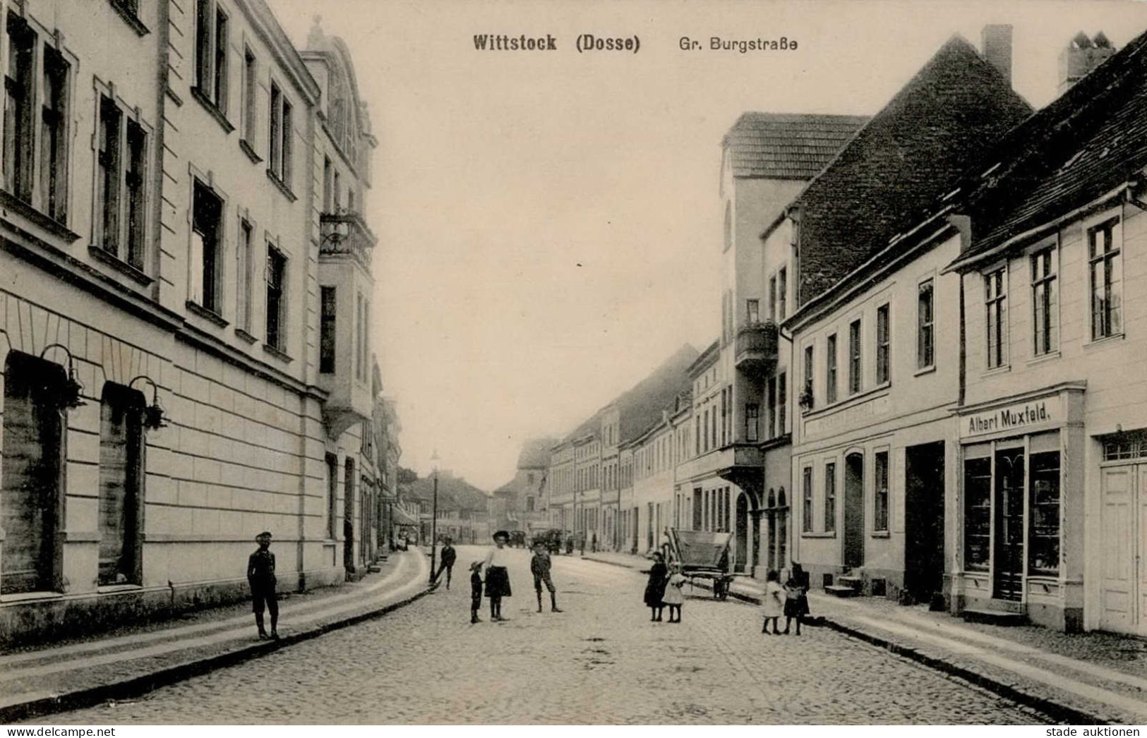 Wittstock (o-1930) Große Burgstrasse Handlung Muxfeld I - Autres & Non Classés