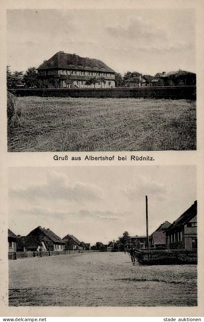 Albertshof (o-2090) Dorfansicht Und Strassenpartie 1919 I-II - Other & Unclassified