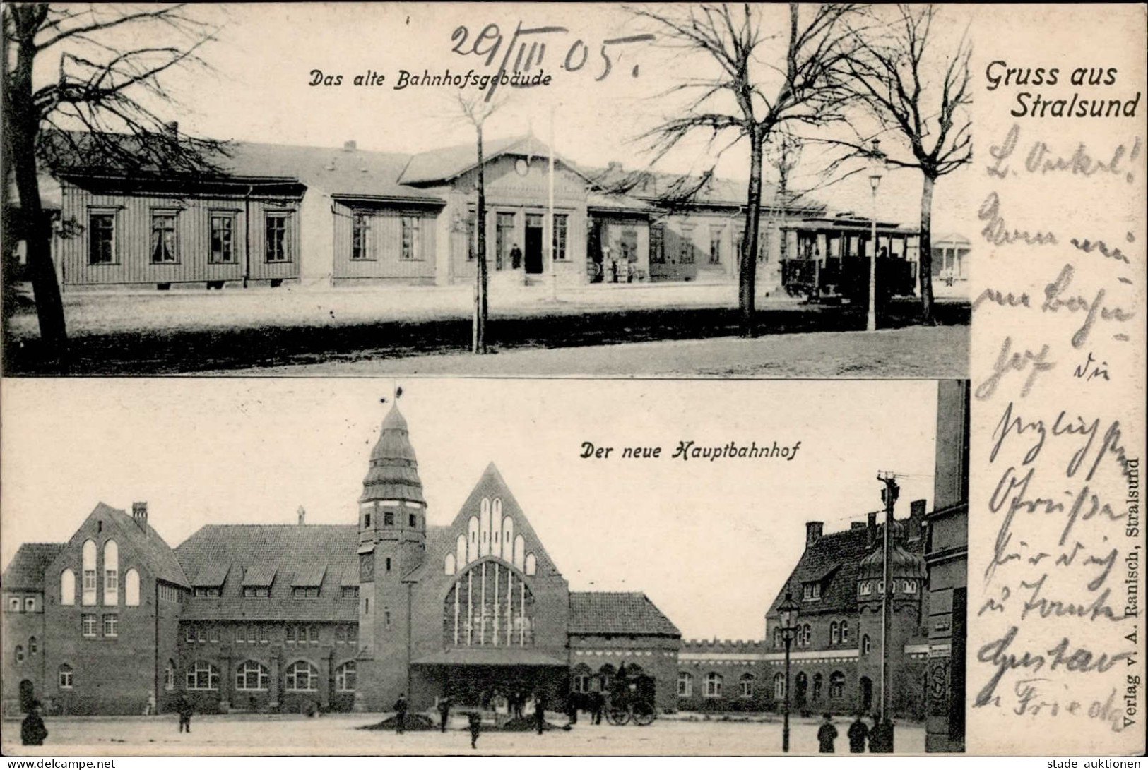 Stralsund (o-2300) Hauptbahnhof 1905 I - Autres & Non Classés