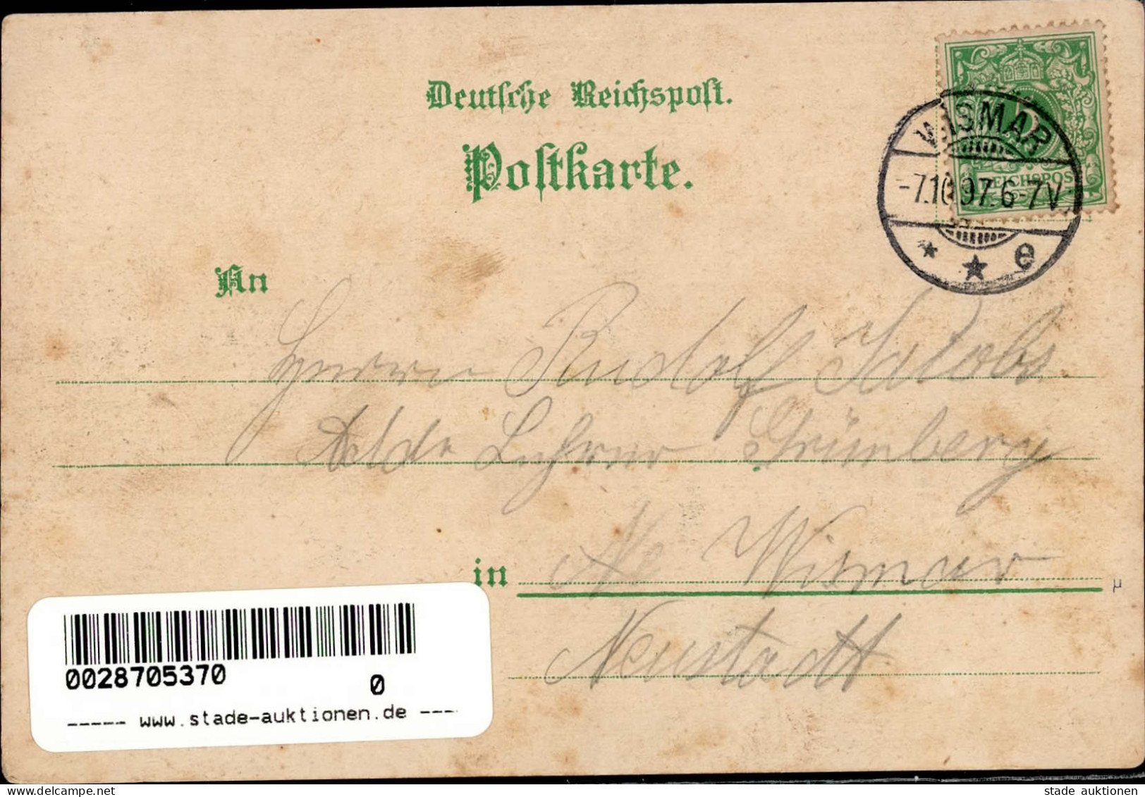 Wismar (o-2400) Schützenhaus 1907 II- (fleckig, Bugspuren) - Autres & Non Classés