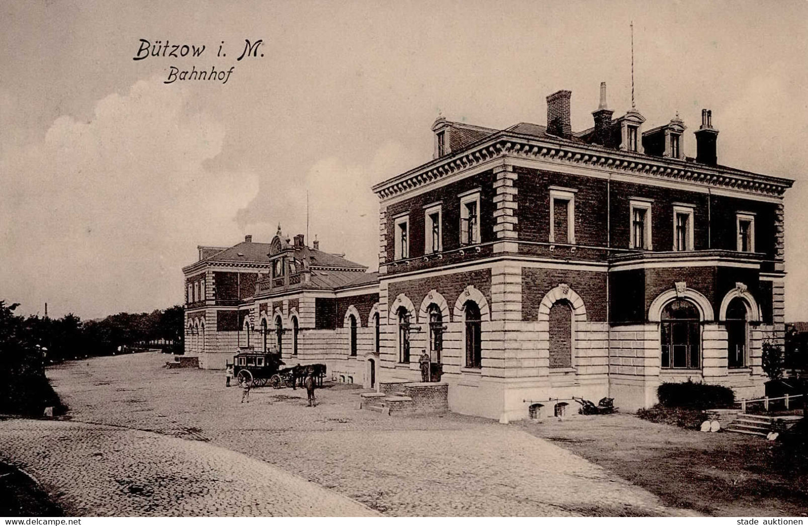 Bützow (o-2620) Bahnhof Postkutsche 1907 I-II - Other & Unclassified