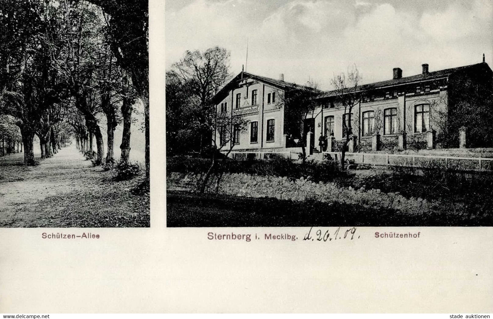 Sternberg (o-2720) Gasthaus Zum Schützenhof Schützenallee 1909 I - Other & Unclassified