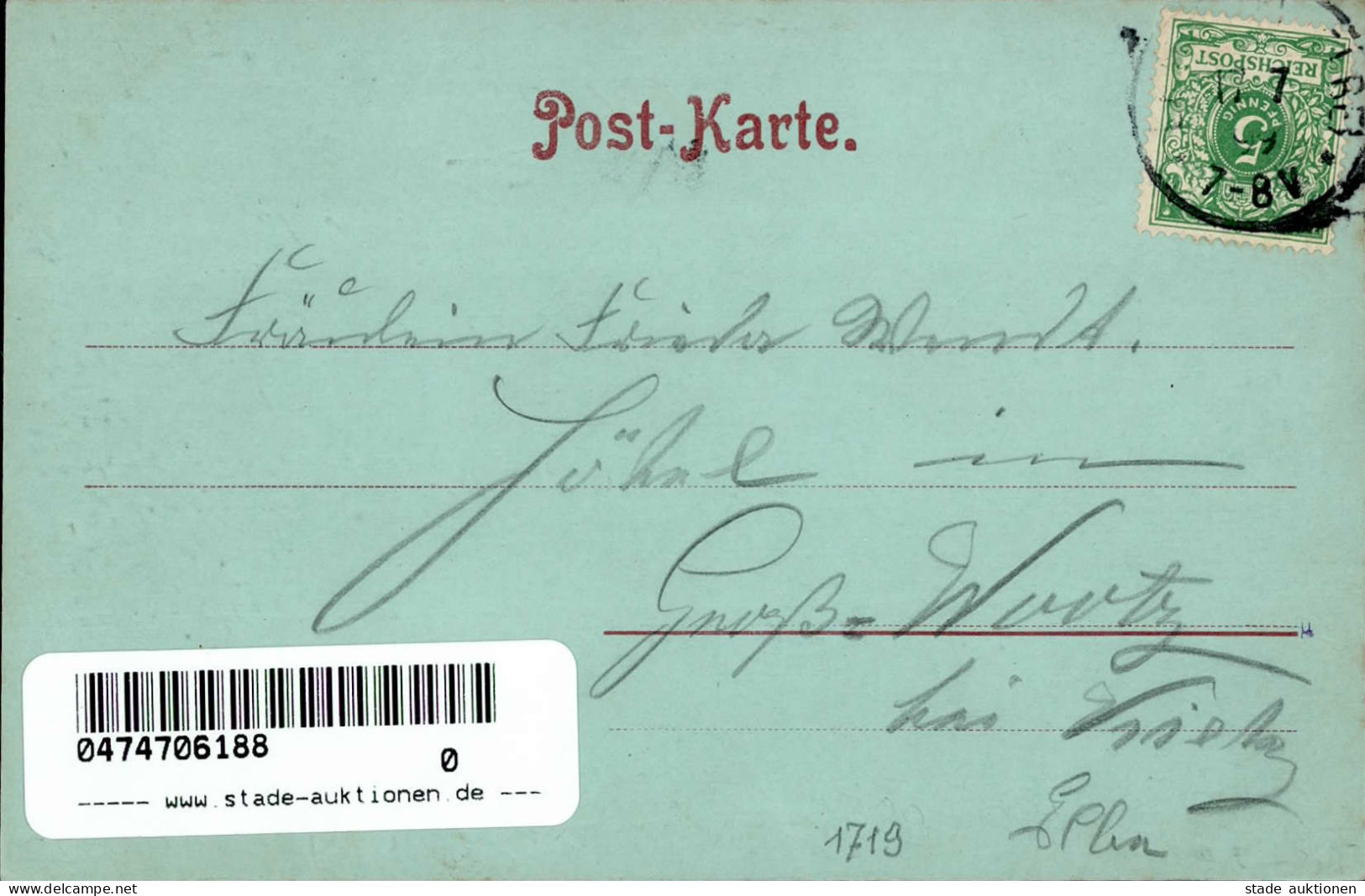 Lenzen (o-2805) Mondschein-Karte Schützenhaus 1899 I - Autres & Non Classés