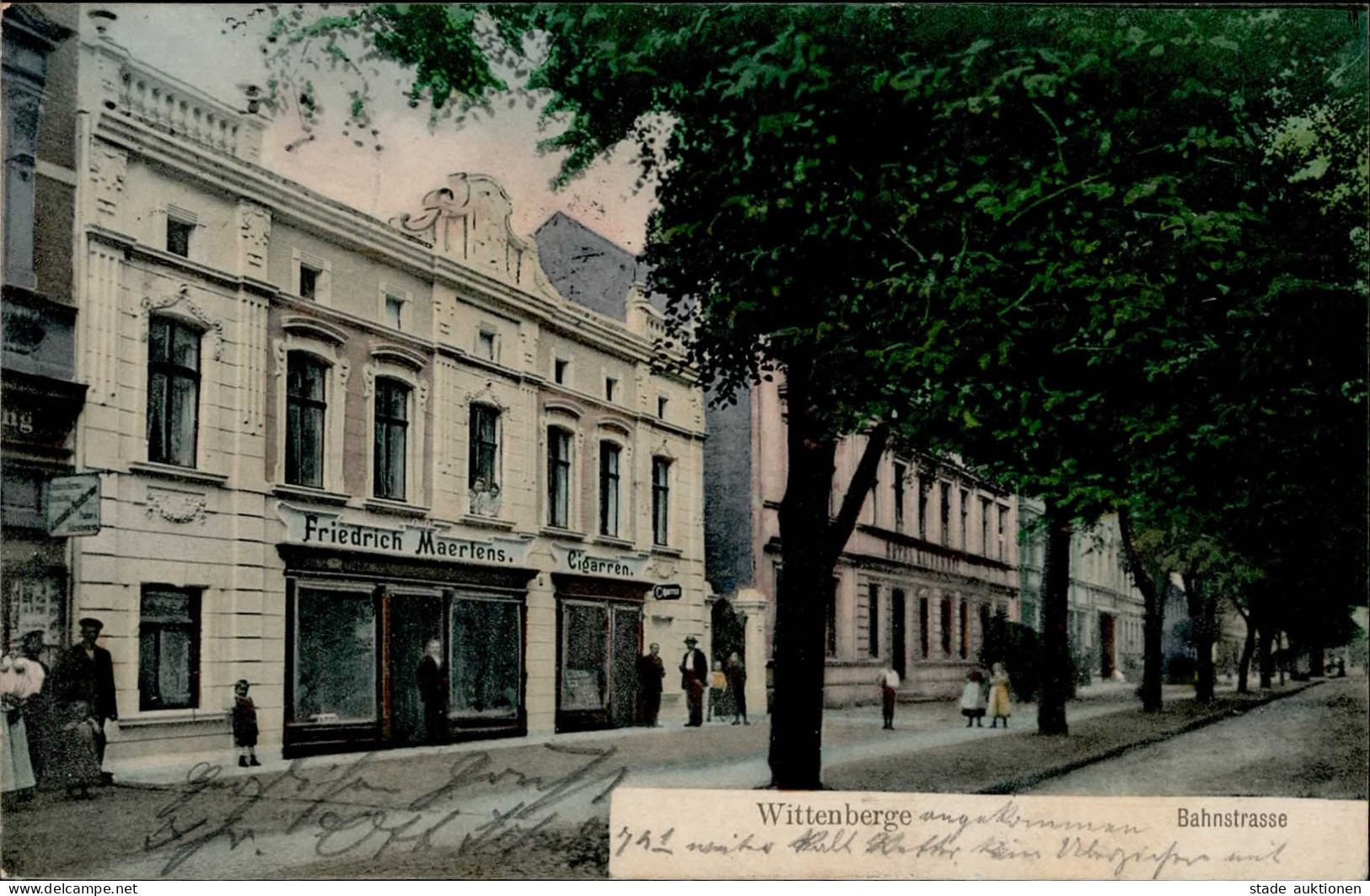 Wittenberge (o-2900) Bahnstrasse Zigarrenhandlung Maertens 1906 I-II - Other & Unclassified