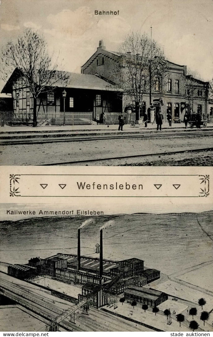 Wefensleben (o-3225) Bahnhof Zeche 1916 II (kleine Stauchung) - Other & Unclassified