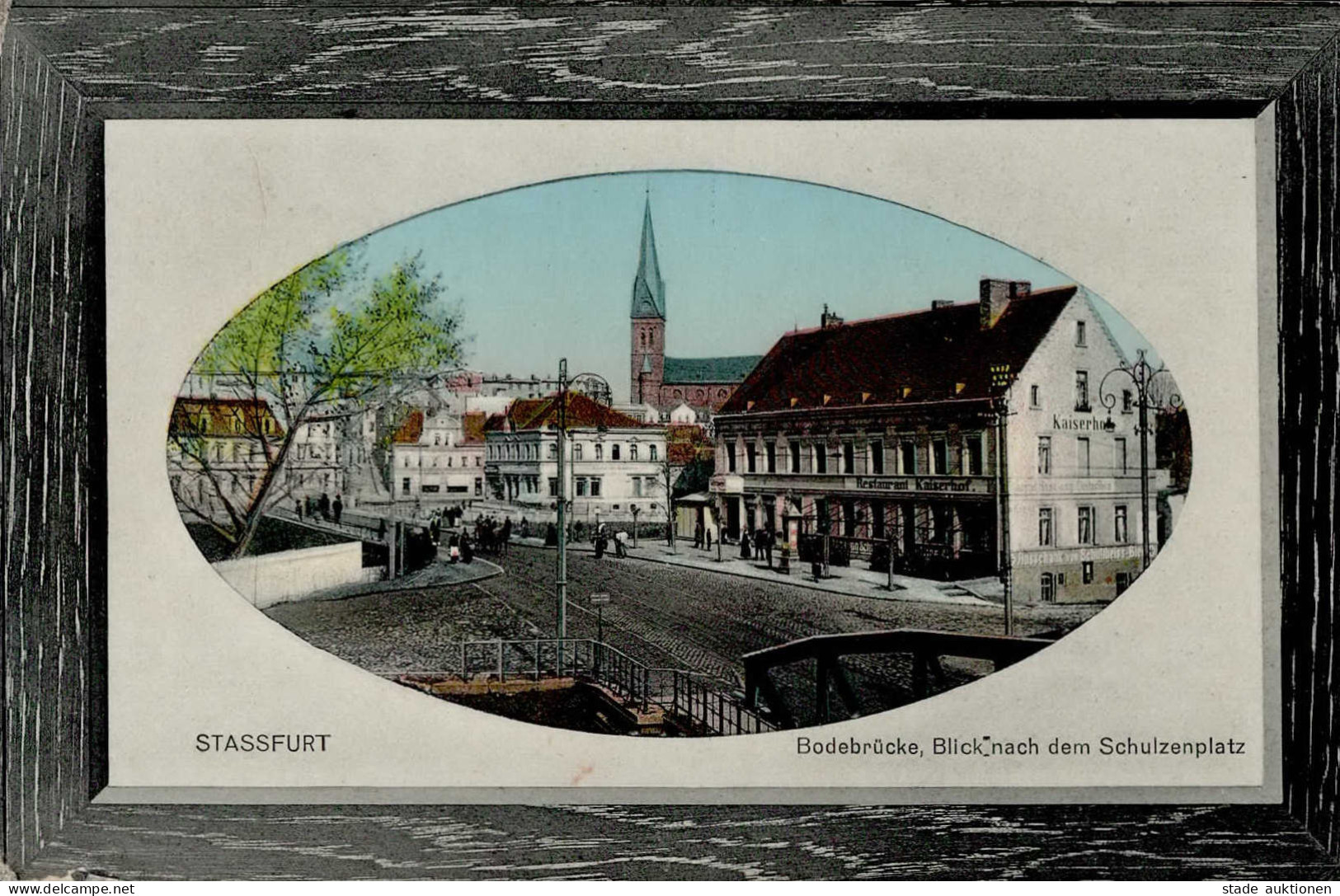 Stassfurt (o-3250) Bodebrücke Schulzenplatz 1919 I-II (abgestossen, Marke Entfernt) - Autres & Non Classés