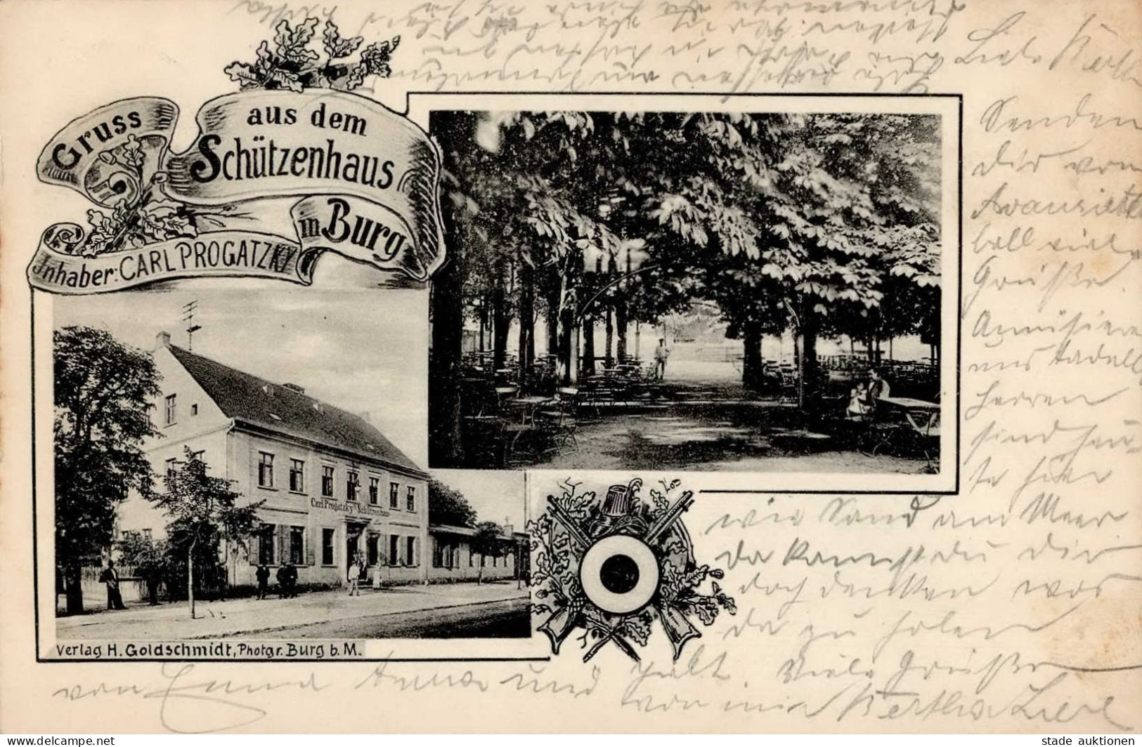 Burg (o-3270) Gasthaus Zum Schützenhaus 1901 I- - Other & Unclassified