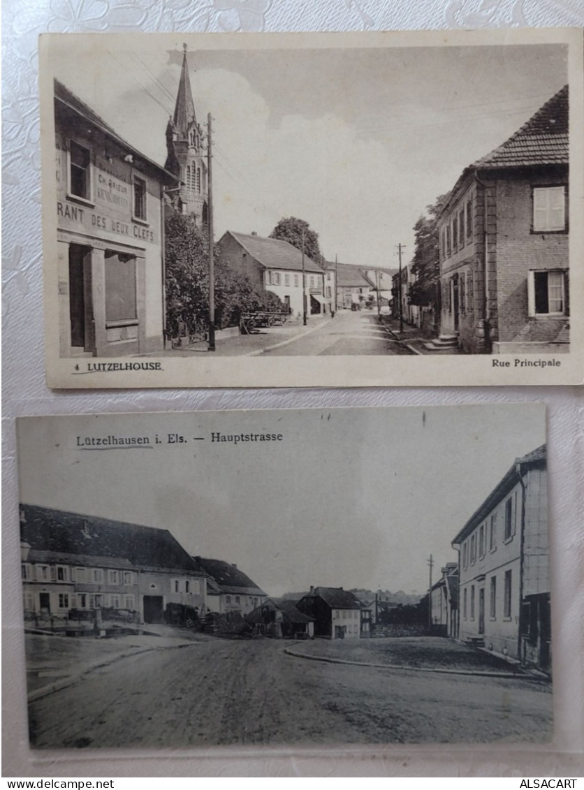 Lutzelhouse , 2 Cartes Dont Hôtel Des Deux Cléfs - Brumath