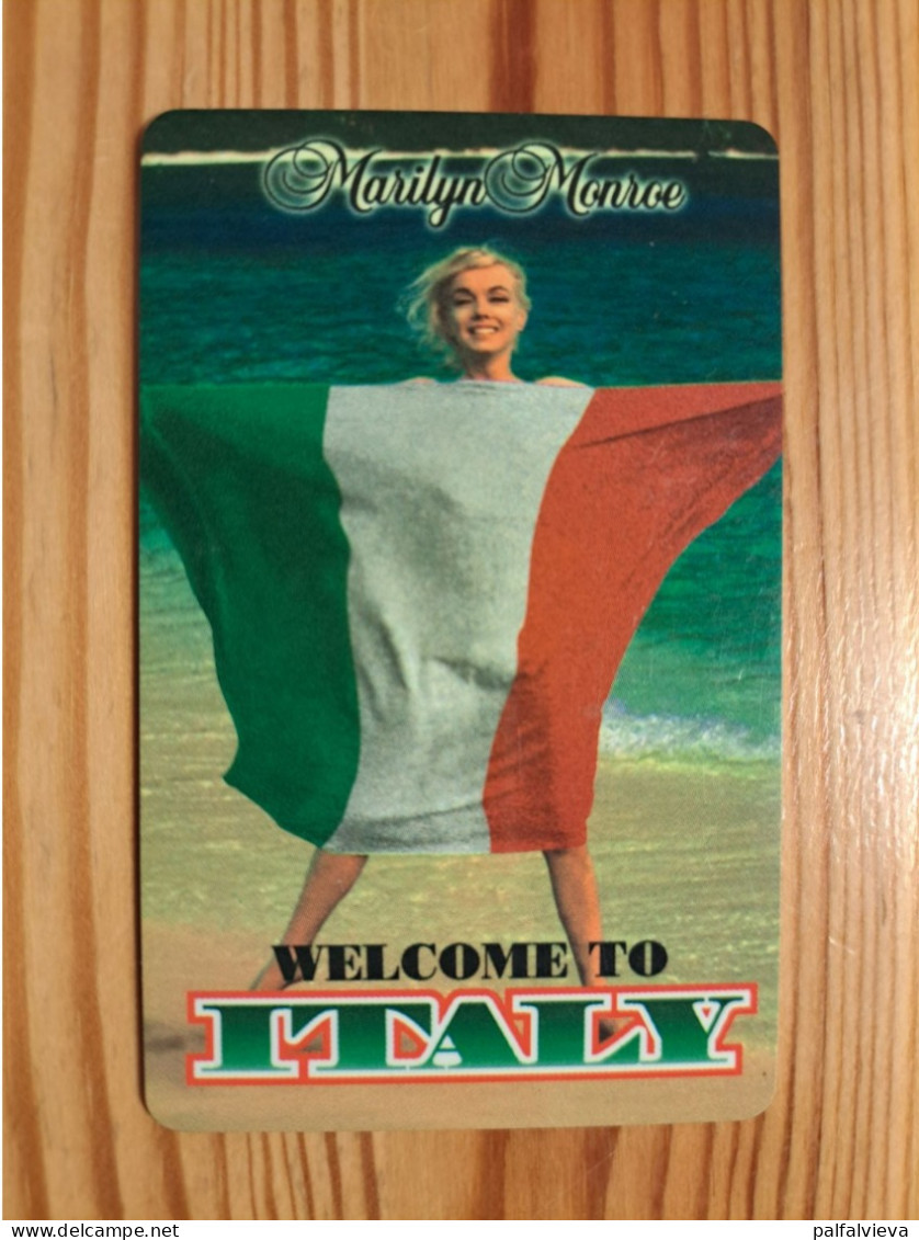 Prepaid Phonecard USA, Karis Communications - Flag, Italy, Marilyn Monroe 1.000 Ex. - Andere & Zonder Classificatie