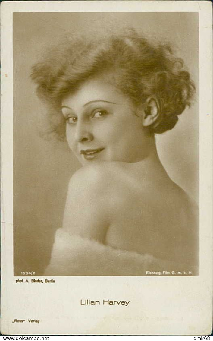 LILIAN HARVEY (  LONDON ) ACTRESS - EDIT BALLERINI & FRATINI - RPPC POSTCARD 1920s  (TEM486) - Cantanti E Musicisti