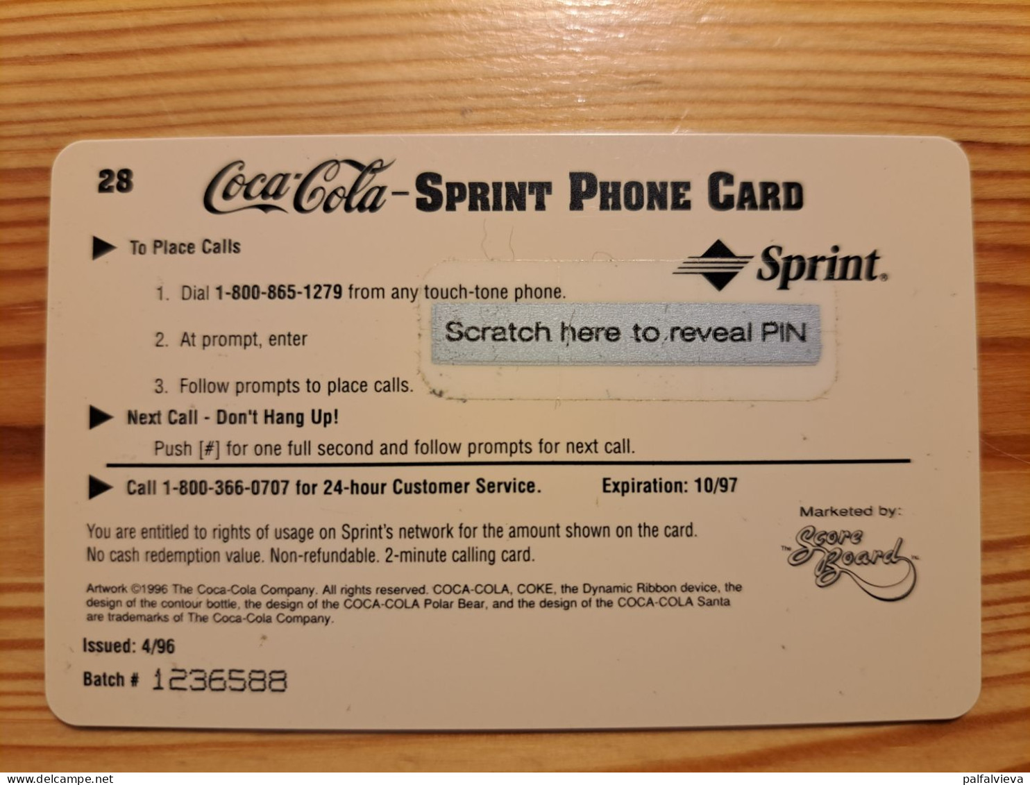 Prepaid Phonecard USA, Sprint - Coca Cola, Car - Sprint