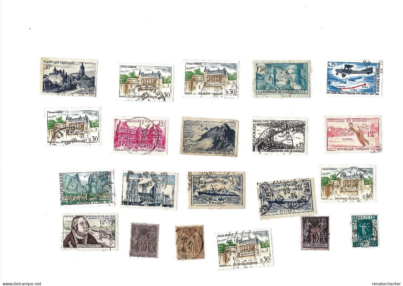 Collection De 100 Timbres  Oblitérés. - Colecciones Completas